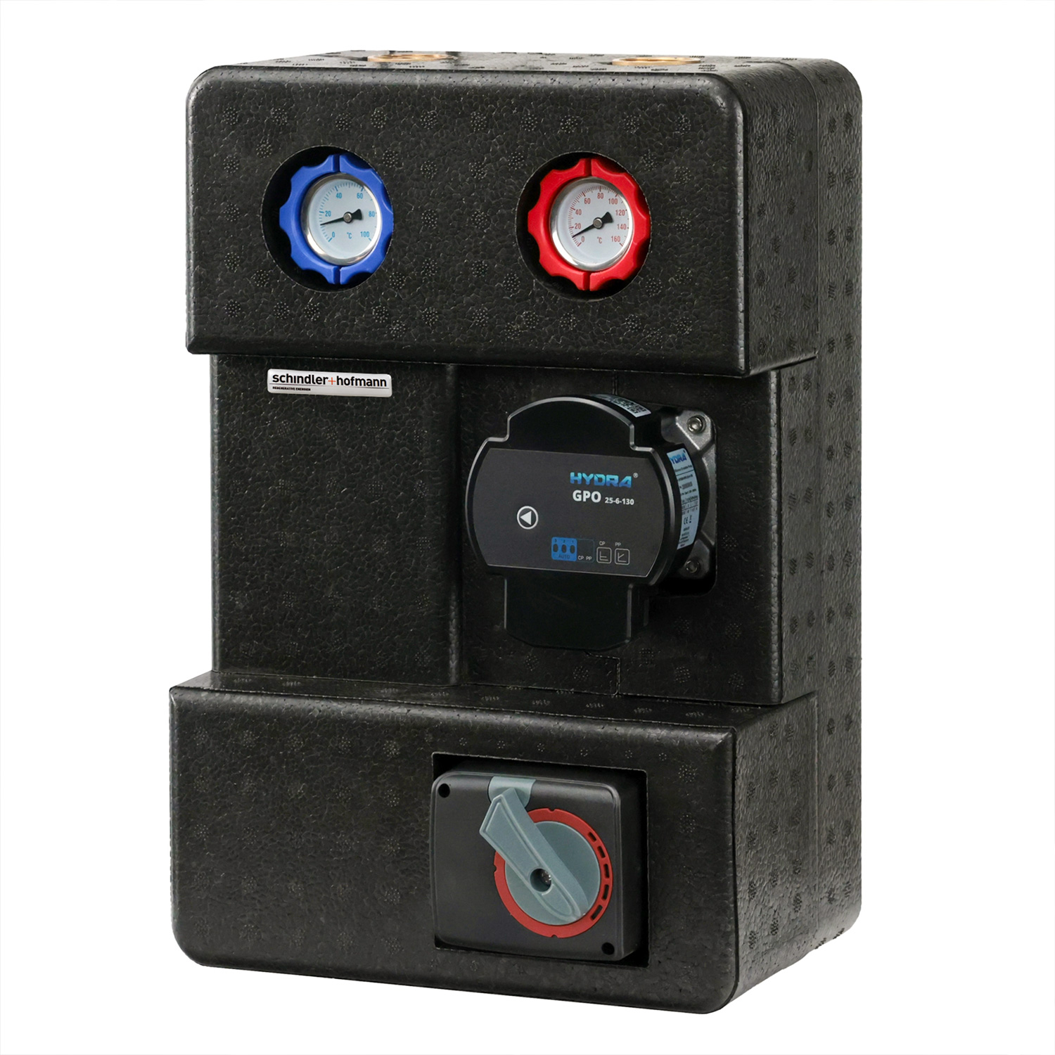 Groupe de pompes de chauffage Hydra GPO S DN25 mixte avec servomoteur