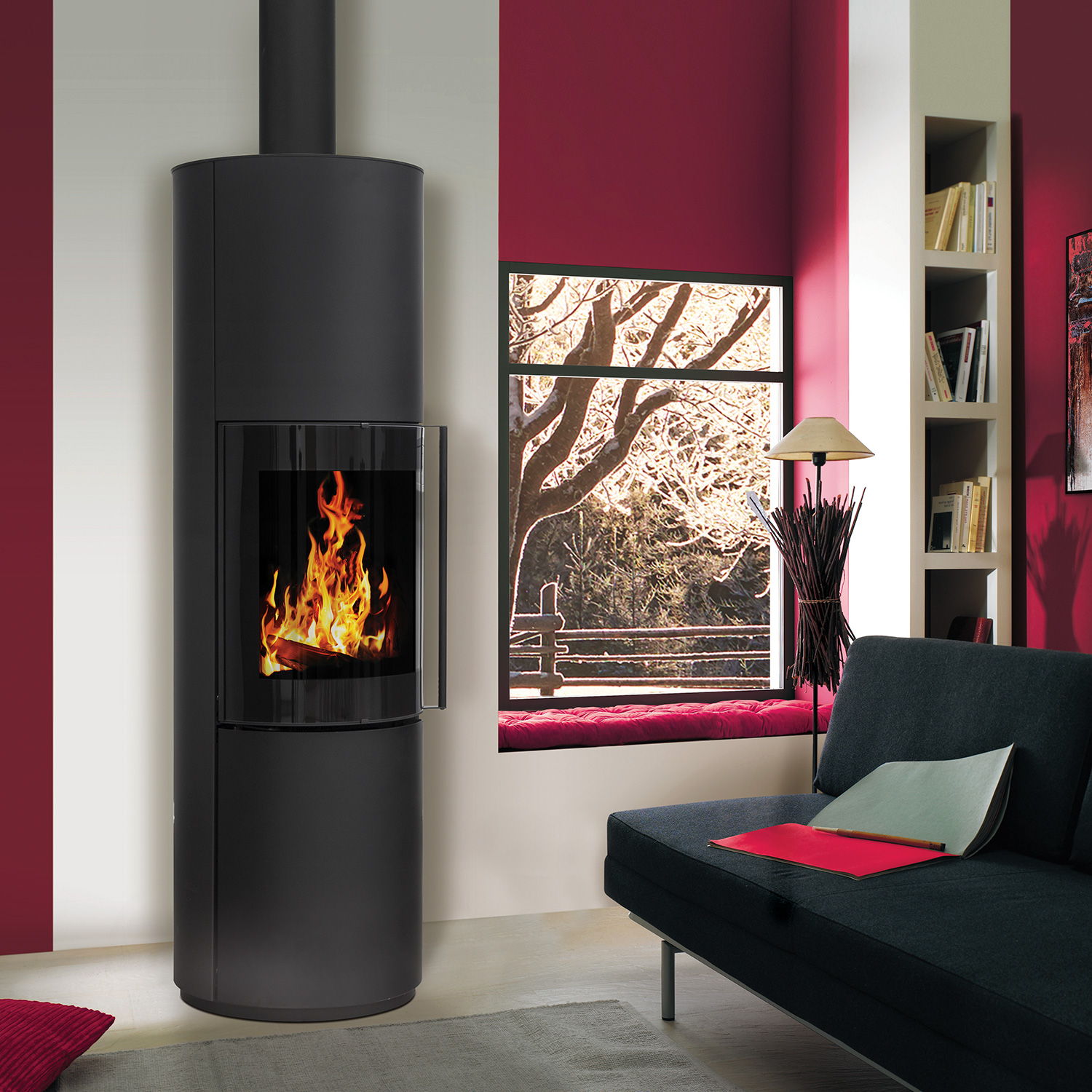 Wamsler Rook Poêle à bois Acier Noir