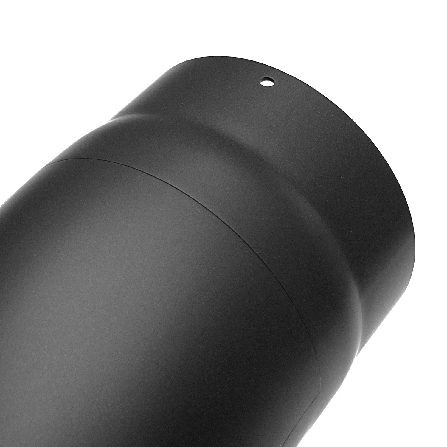 Raik Basic coude de tuyau de fumée 150mm gris fonte 90° tiré avec porte pour tuyau de fumée / conduit de fumée
