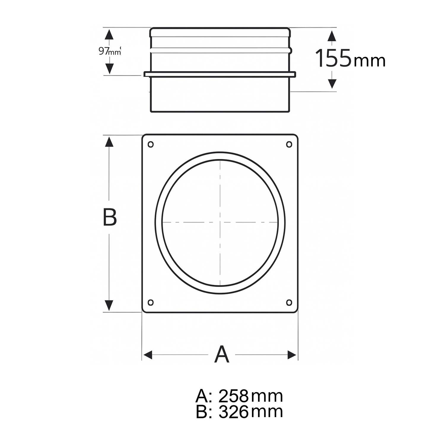 Schiedel support intermédiaire ICS Ø150 mm double paroi brillant