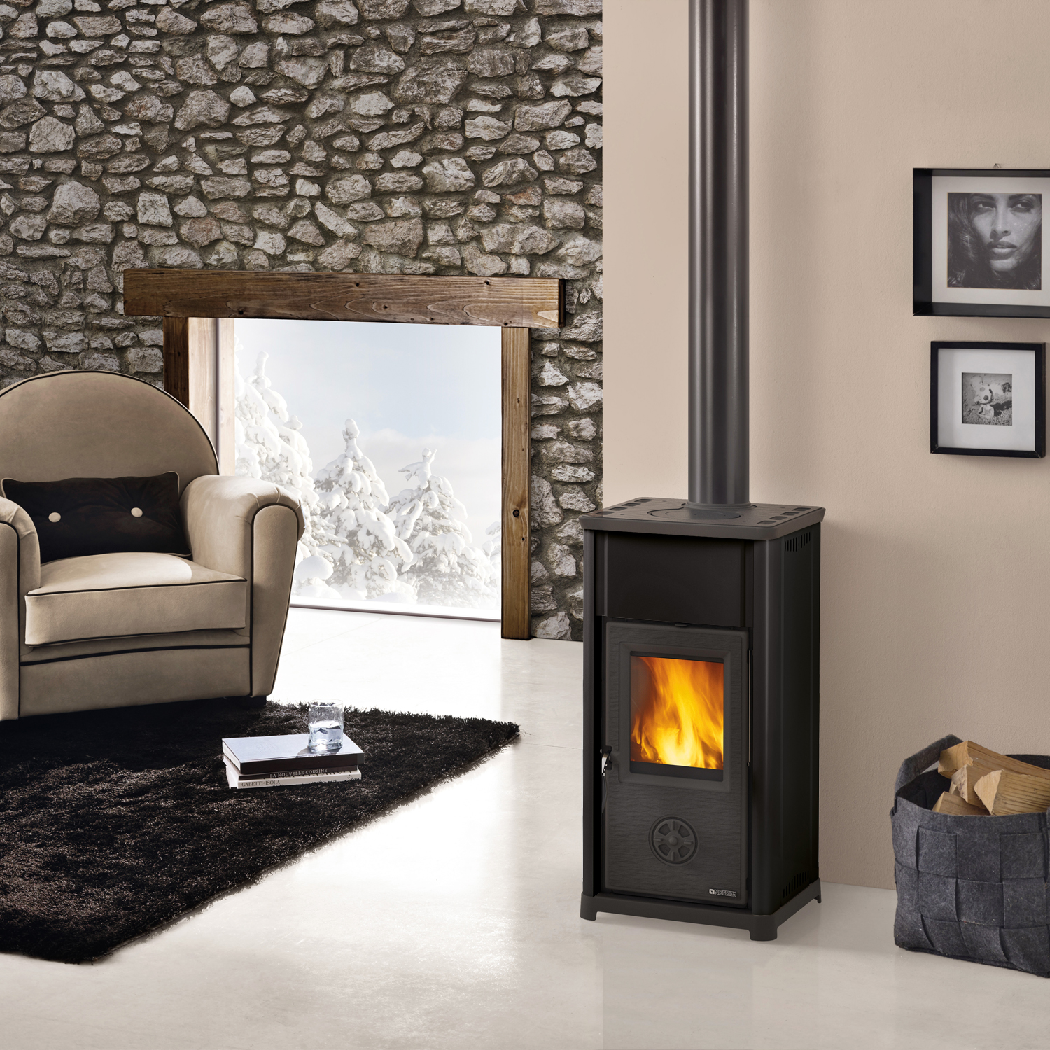 La Nordica Tea 16 poêle à bois anthracite
