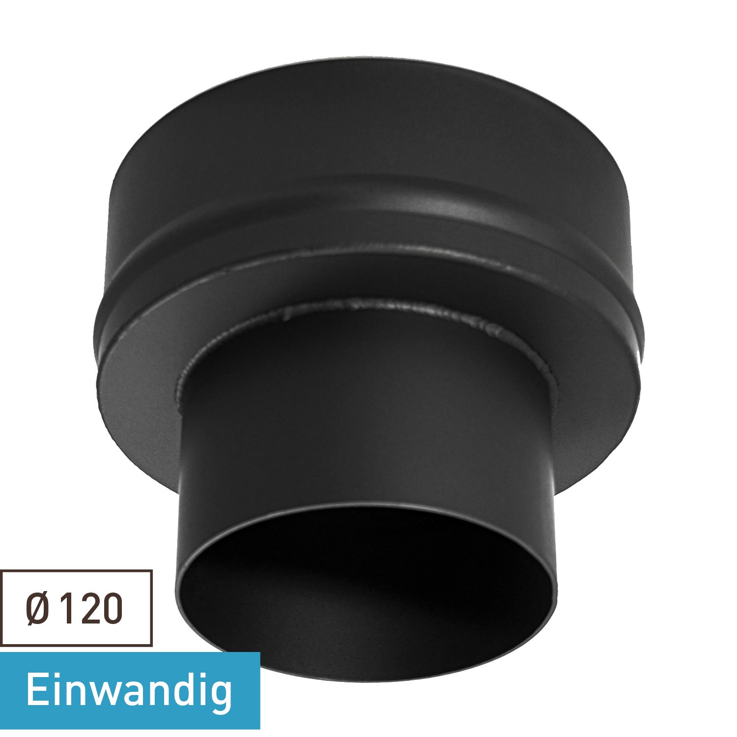 Extension de tuyau de poêle / conduit de fumée Raik 120 mm - 200 mm noir