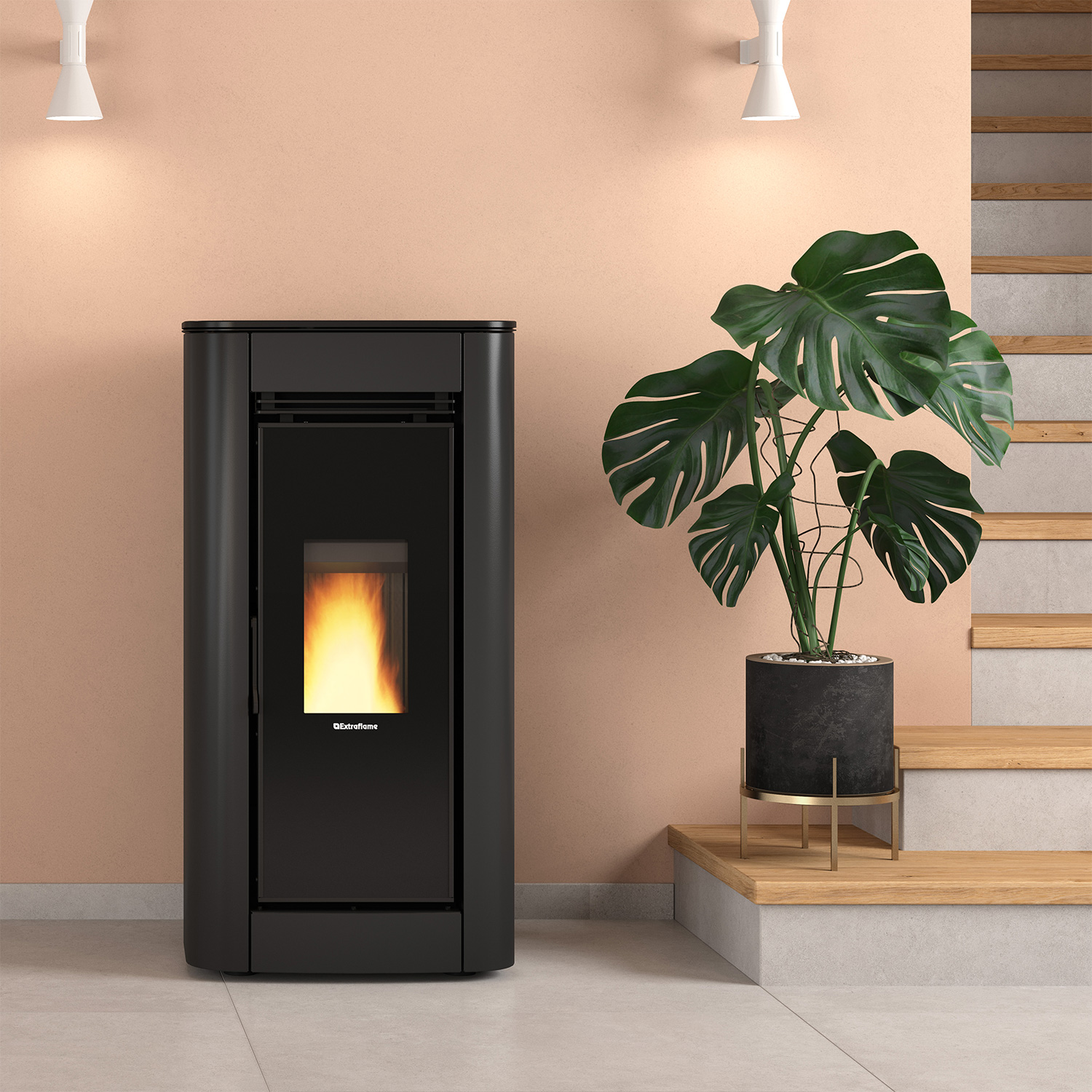 Extraflame Evolution Line Ilary Plus poêle à granulés acier noir