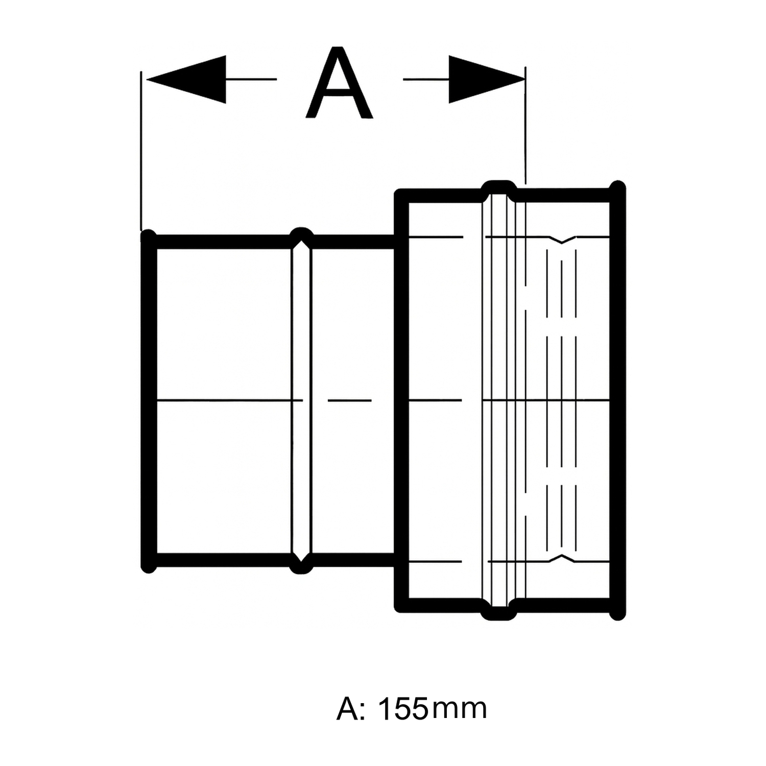 Schiedel Raccord de transition ICS vers PRIMA PLUS Ø130 mm brillant