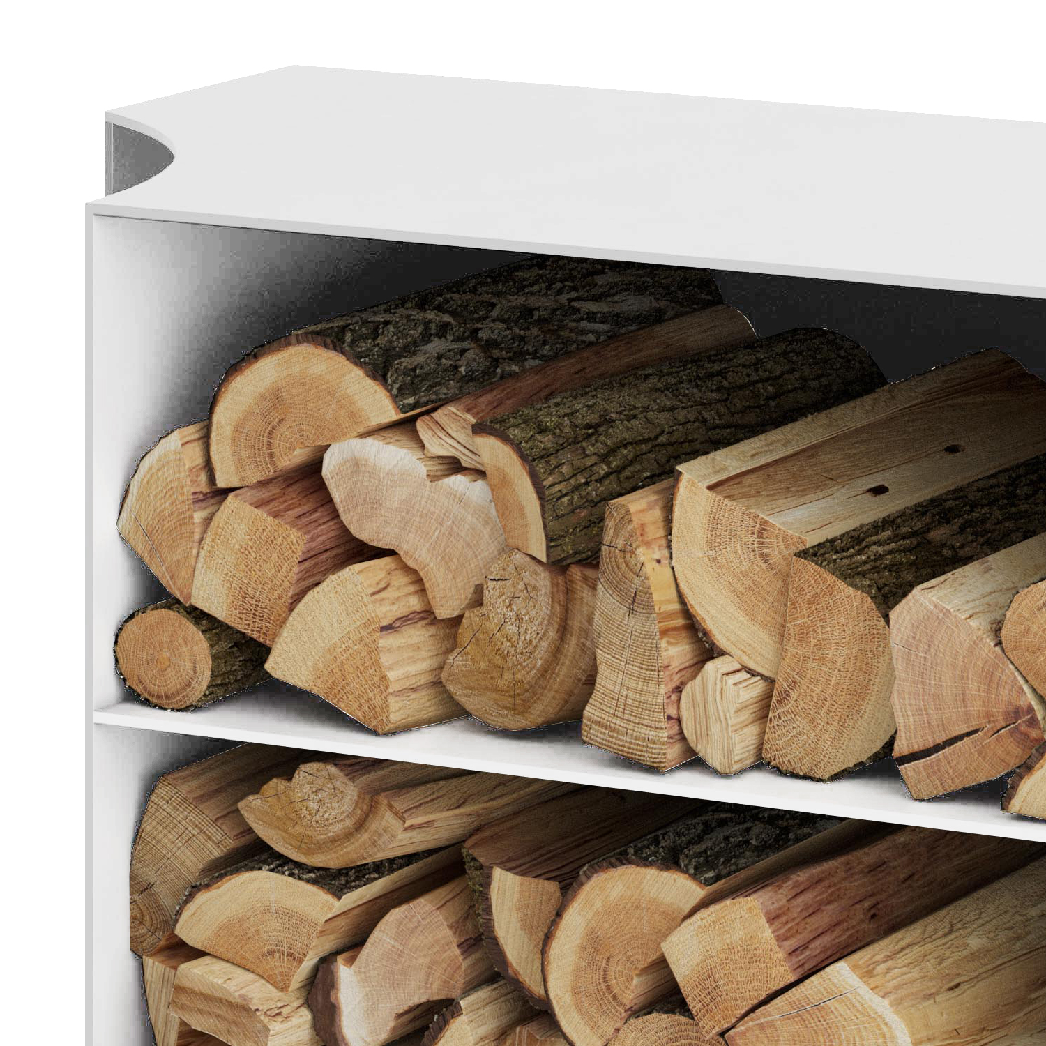 Spartherm compartiment range-bûches pour Passo XS côté droit Blanc