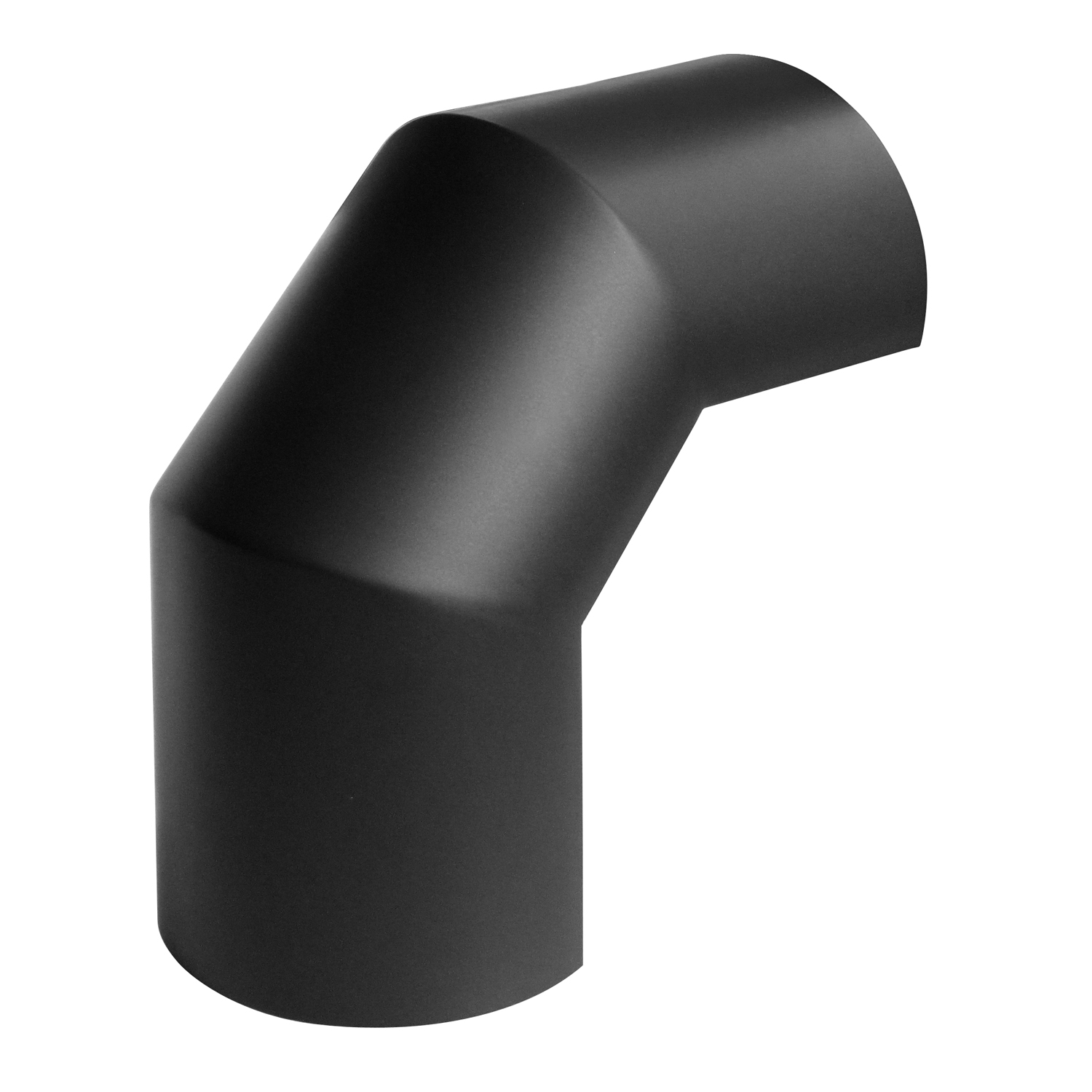 Coude de conduit de fumée / Tuyau de poêle 200 mm - Bouclier thermique 90° noir