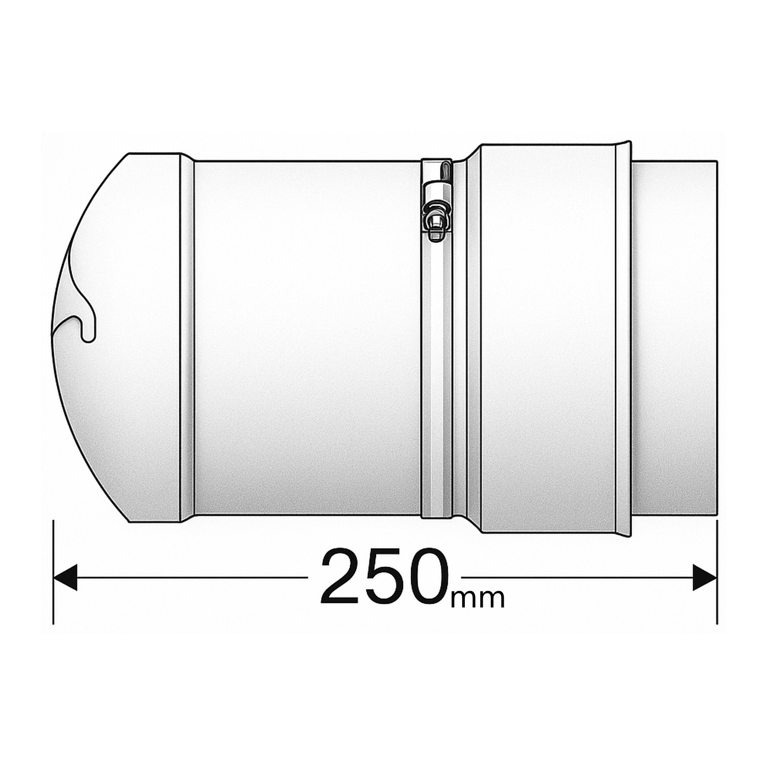 Schiedel raccord 80 inséré pour PRIMA PLUS Ø113 mm simple paroi mat
