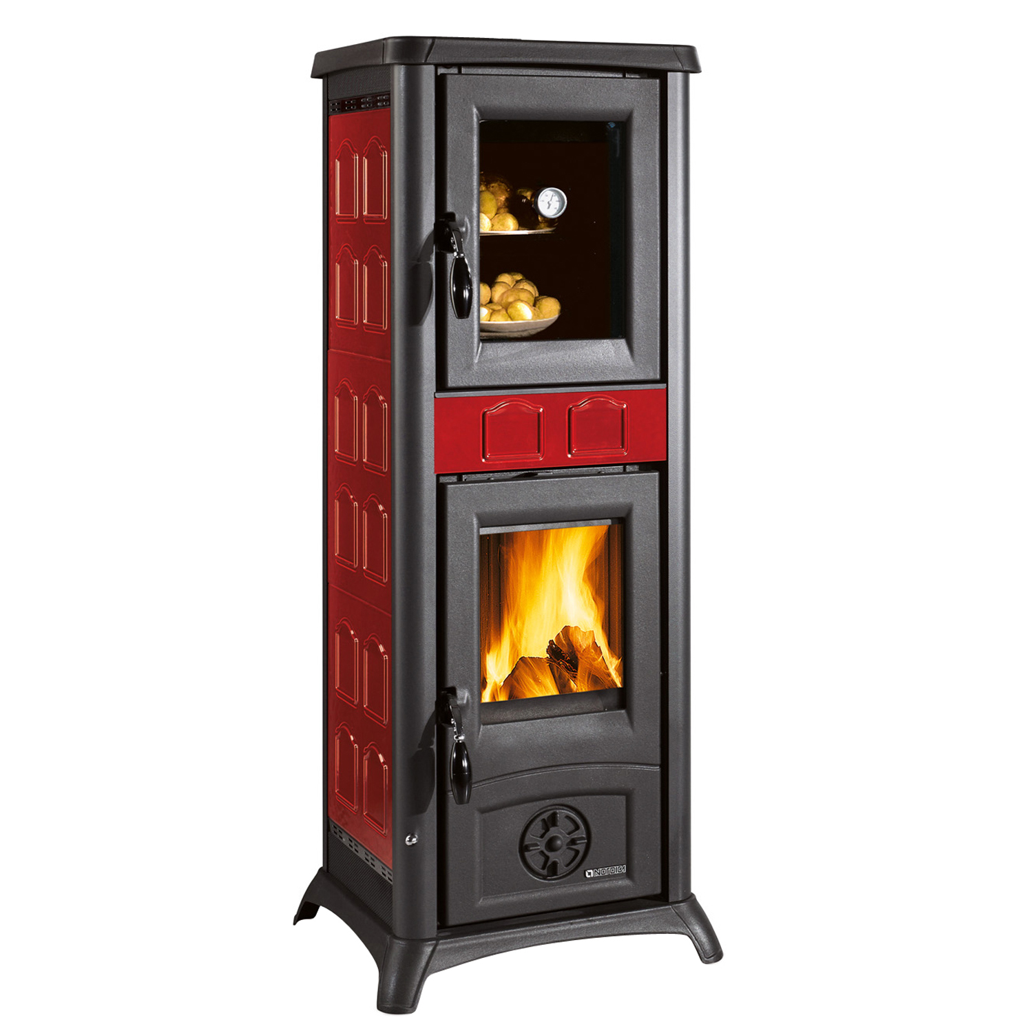 La Nordica Gemma Forno 5.0 Poêle à bois en céramique Élégance Bordeaux