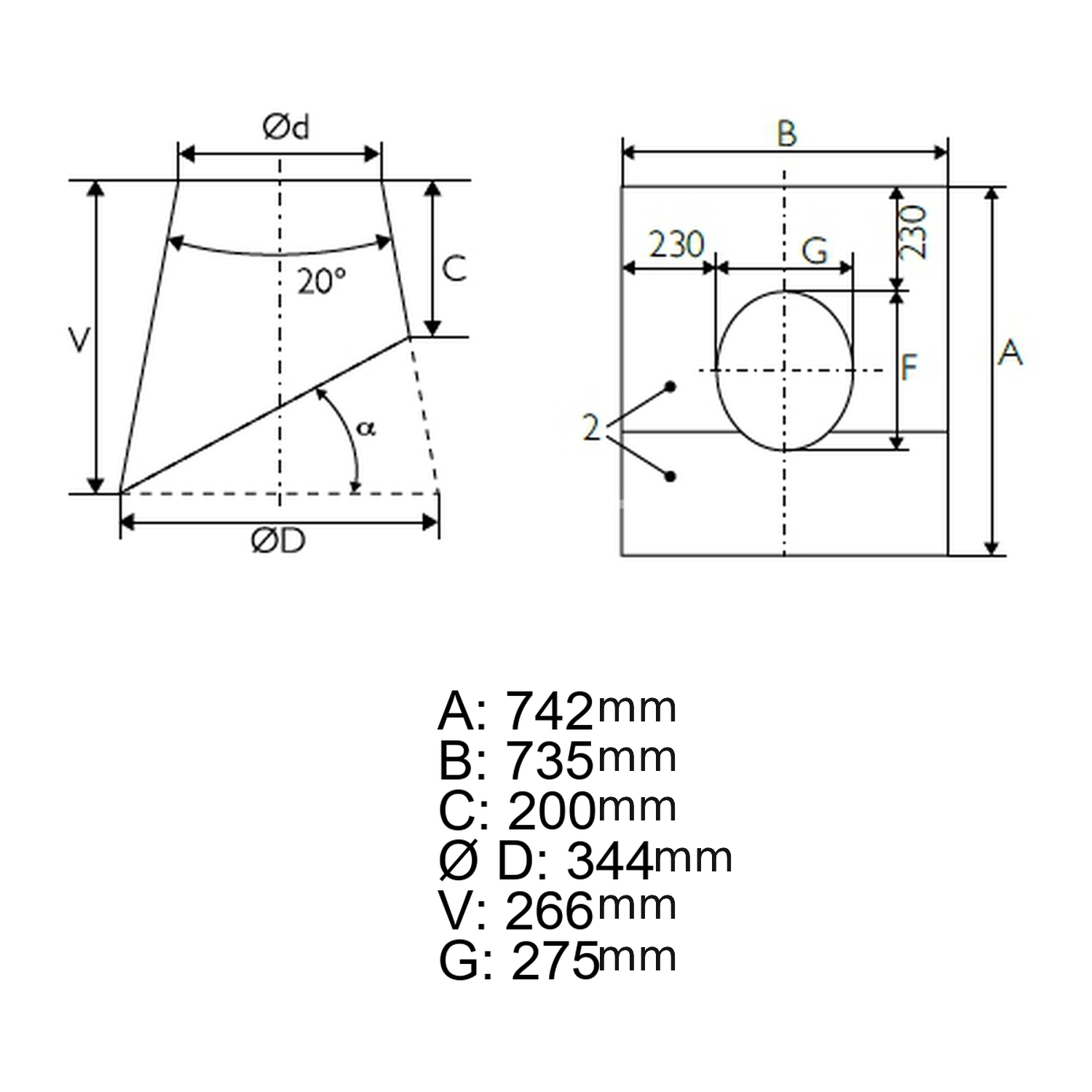 Schiedel traversée de toit 10-15° Wakaflex noir, embout inox pour ICS Ø130 mm / 150 mm double paroi brillant