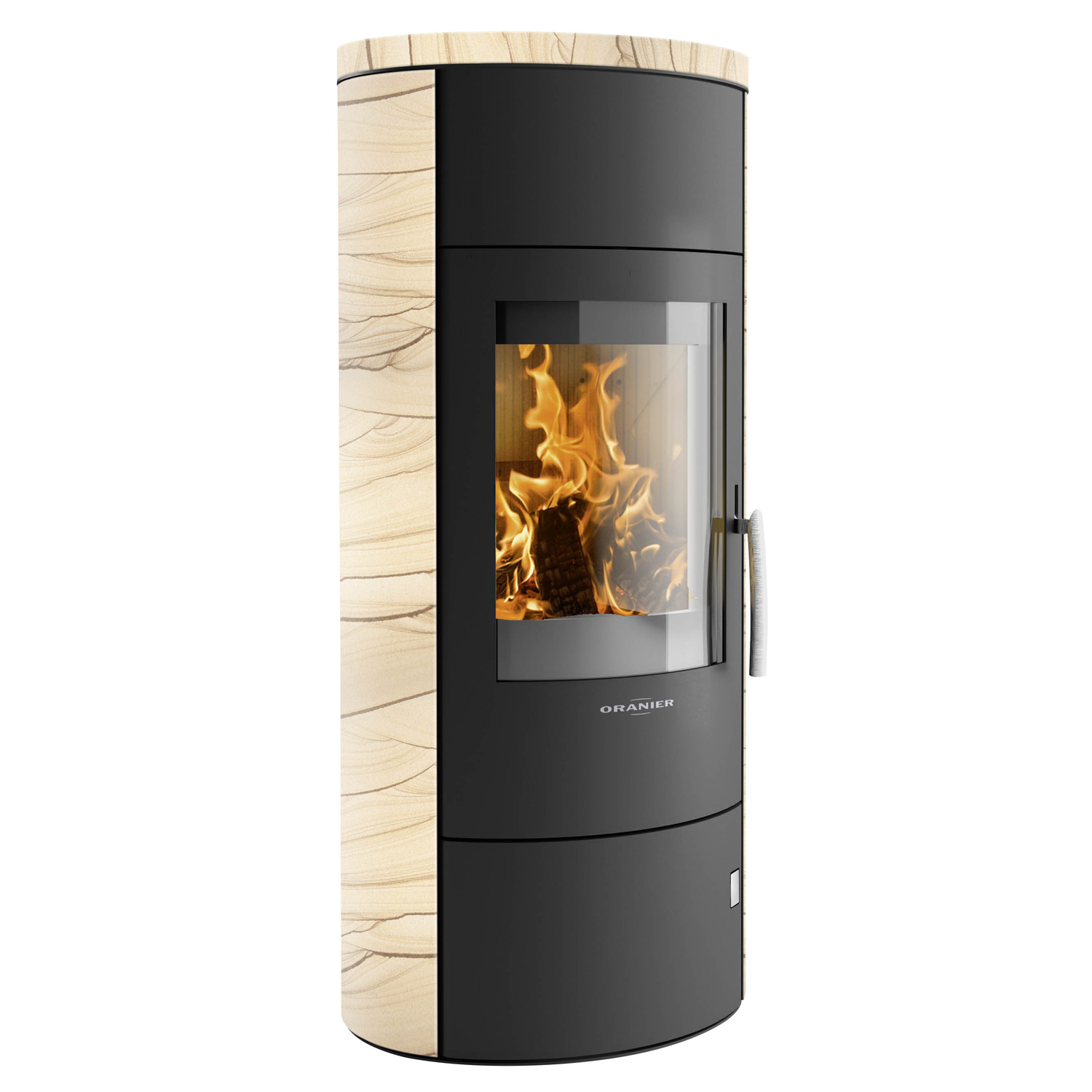 Oranier Polar W+ 2.0 Poêle à bois Acier Noir / Pierre de sable