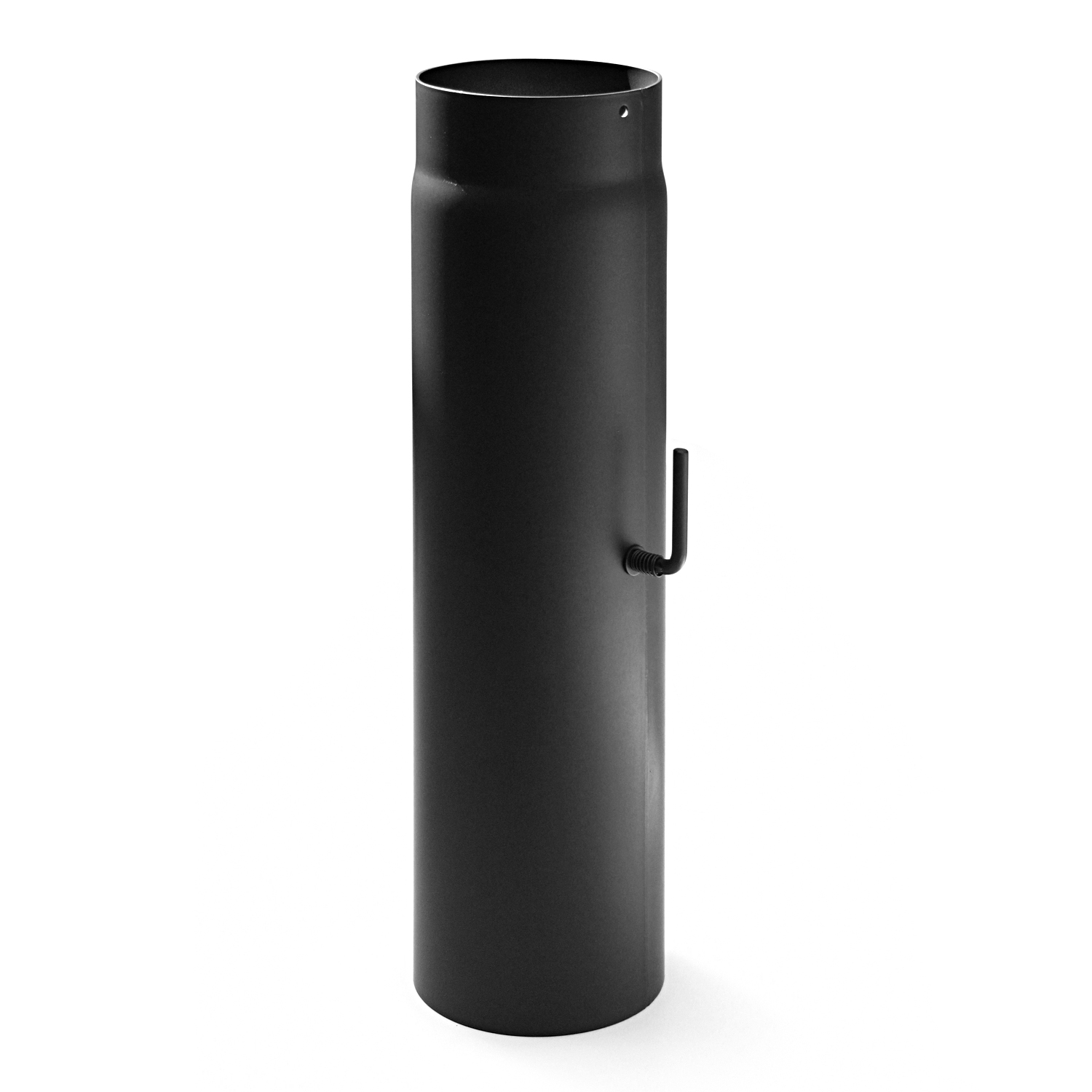 Raik Basic Élément de longueur 150mmx500mm noir avec régulation de tirage pour tuyau de fumée / conduit de fumée