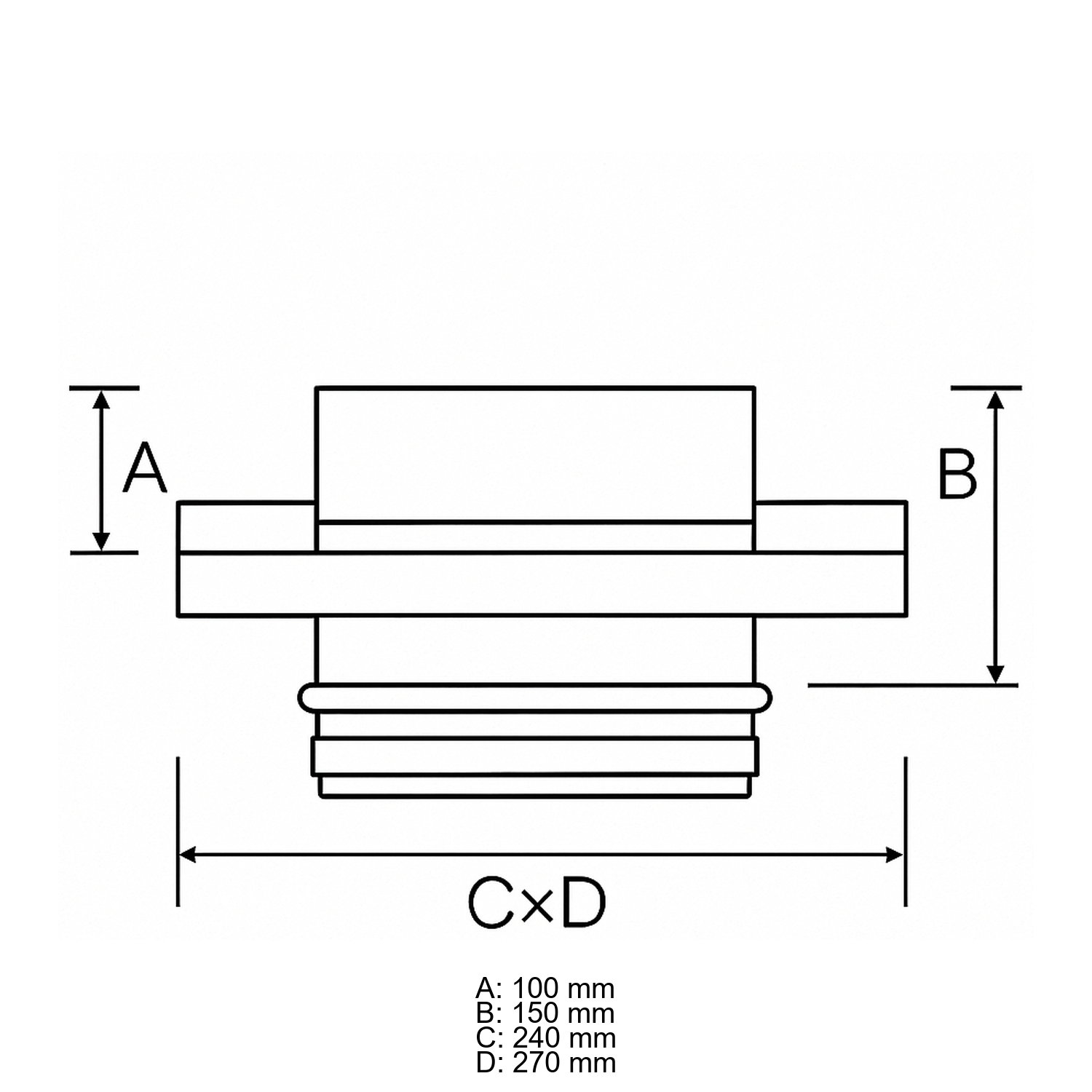 Schiedel PRIMA PLUS plaque de support Ø150 mm simple paroi mat