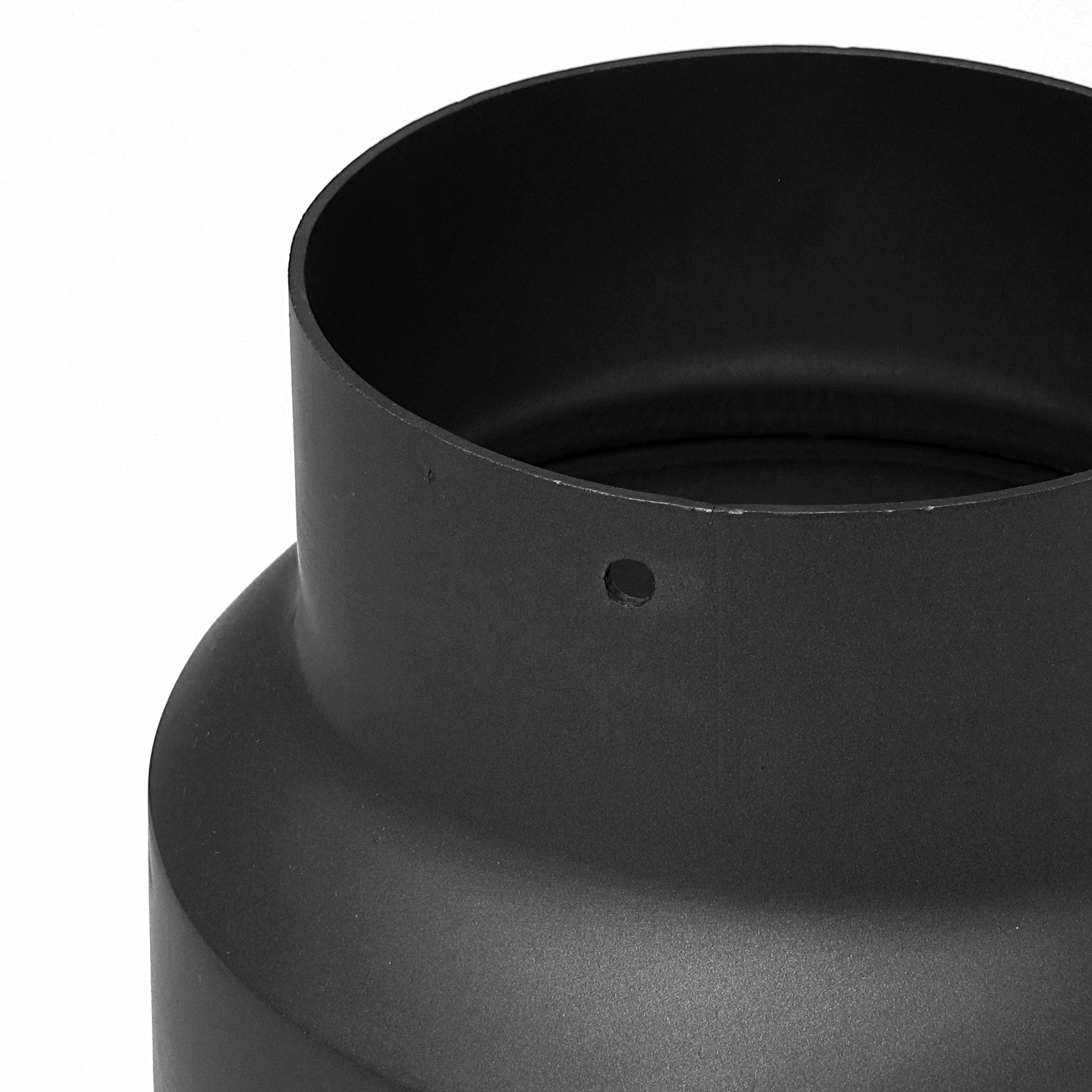Réduction de conduit de fumée / tuyau de poêle 150 mm - 130 mm noir