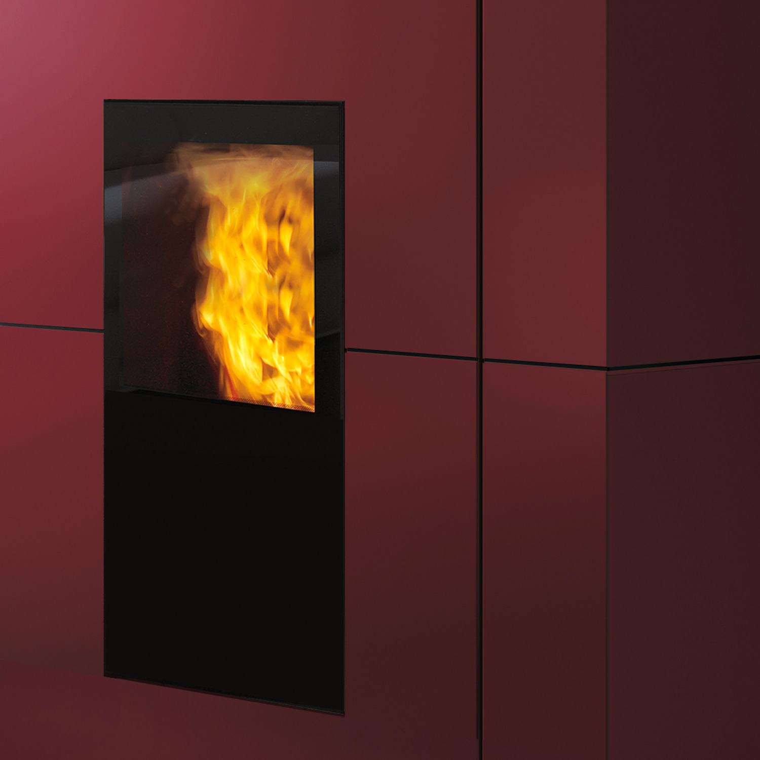 Edilkamin Blade H 23 Evo poêle à granulés bouilleur acier Bordeaux inclus kit R-FX