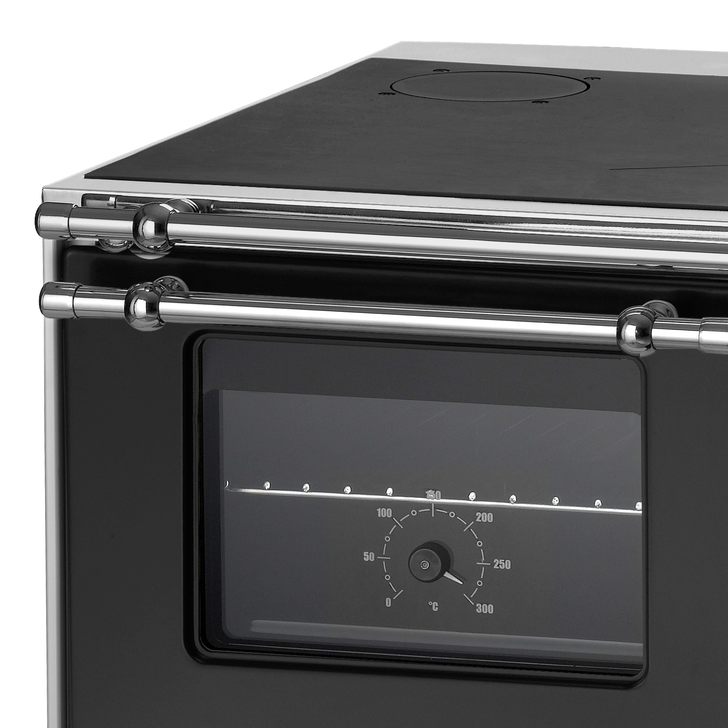 Westminster K76-90 cuisinière à bois acier noir, gauche