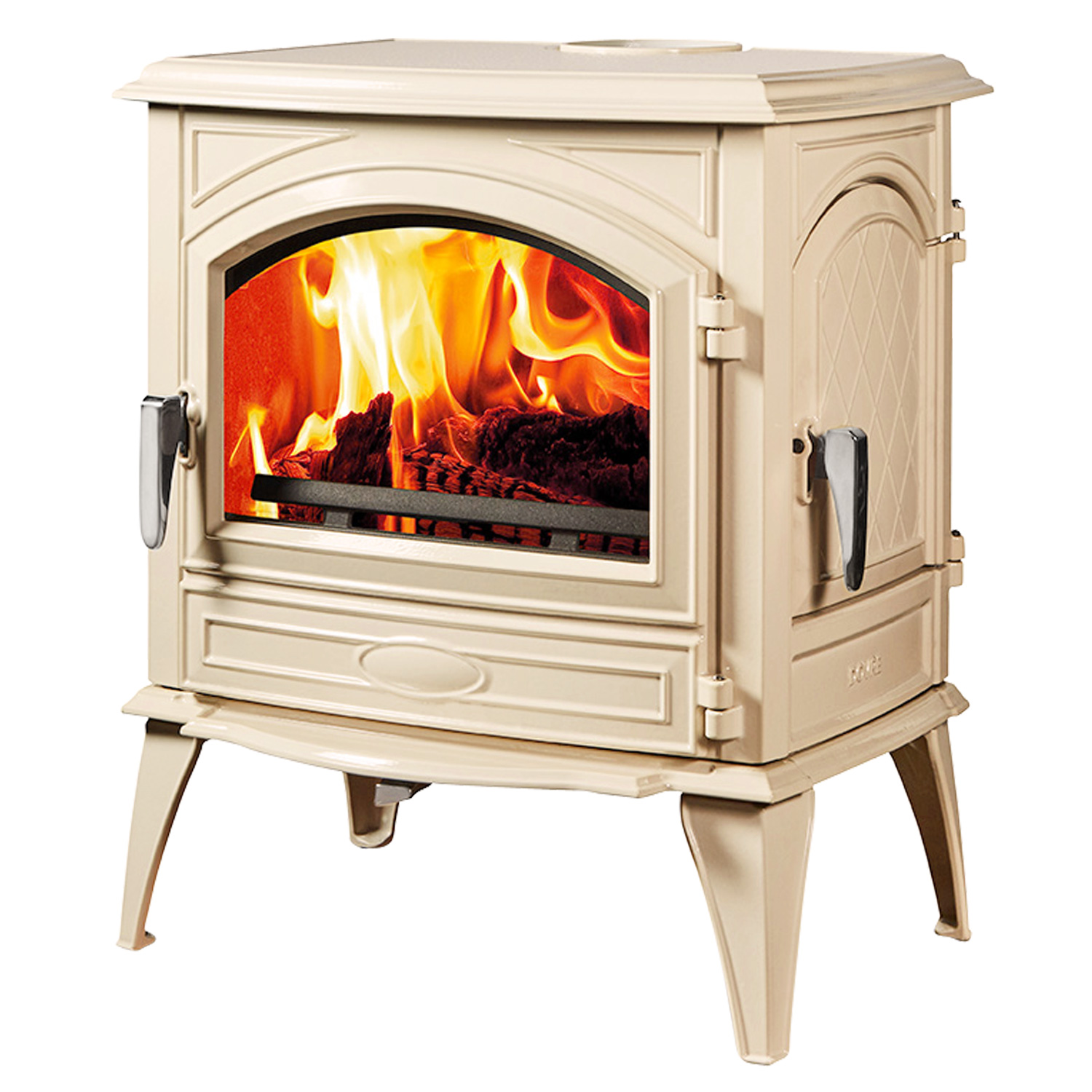Poêle à bois Dovre 760 WD en fonte émaillée blanc crème, modèle de construction 2