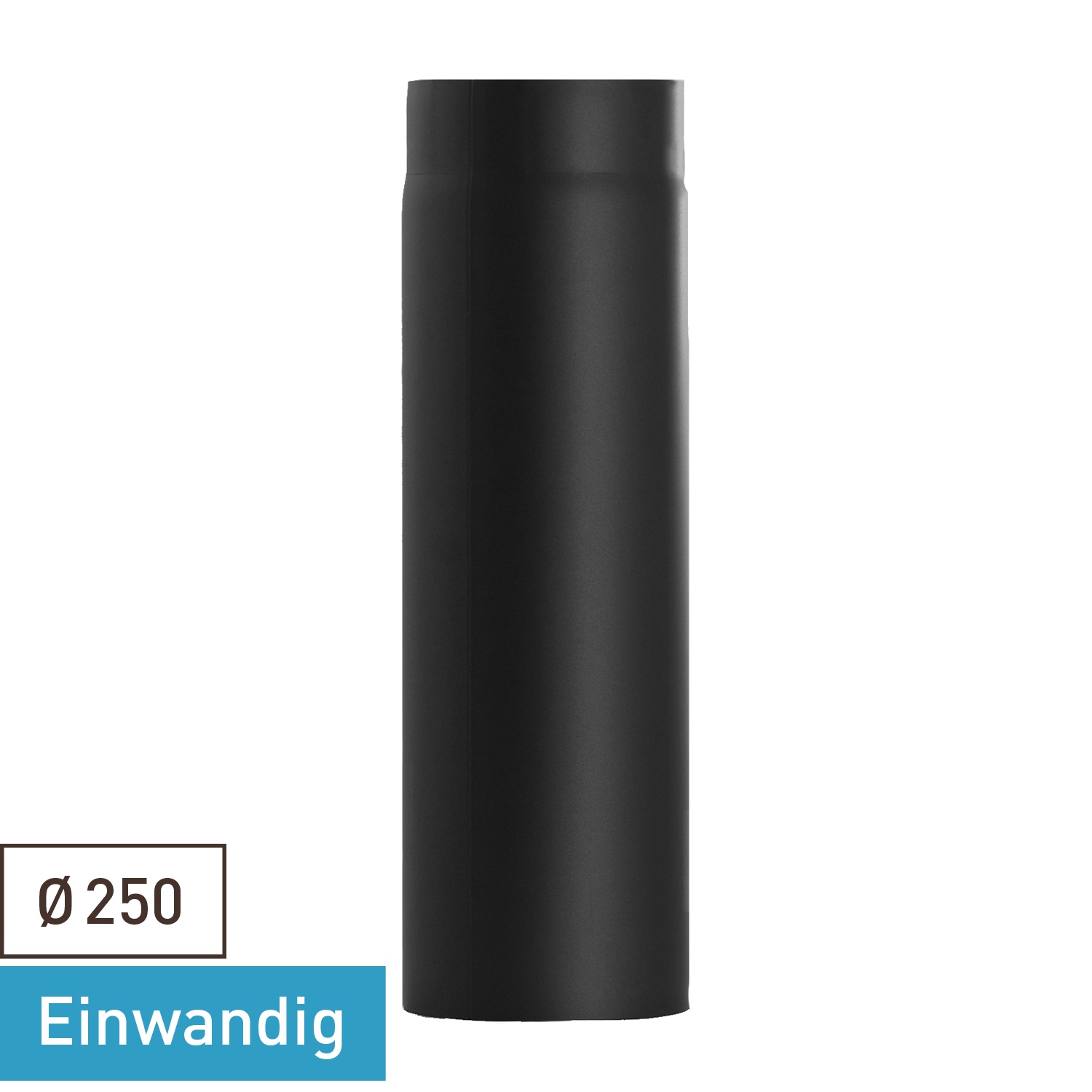 Raik tuyau de fumée / tuyau de poêle 250mm - 1000mm noir