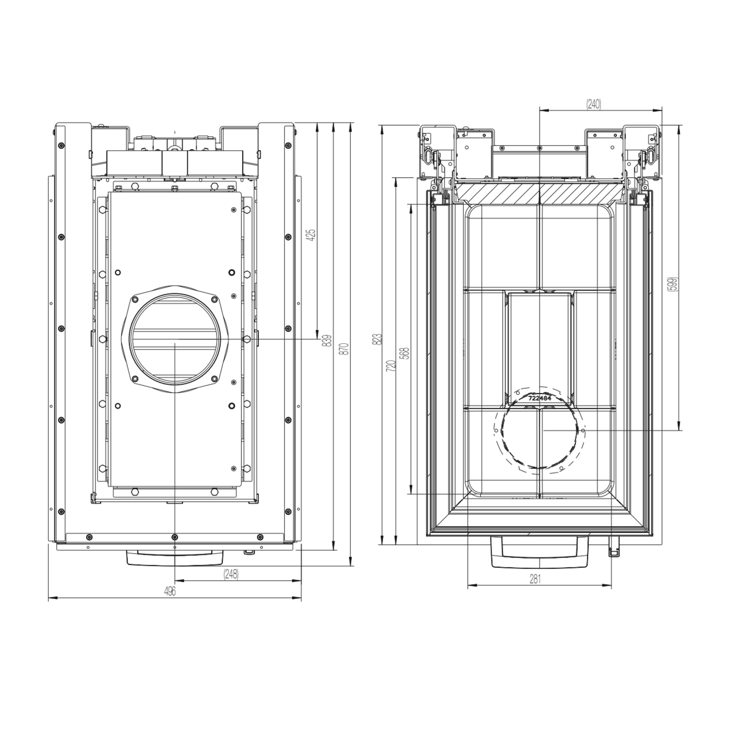 Austroflamm 48x72x51 S3 2.0 Insert de cheminée