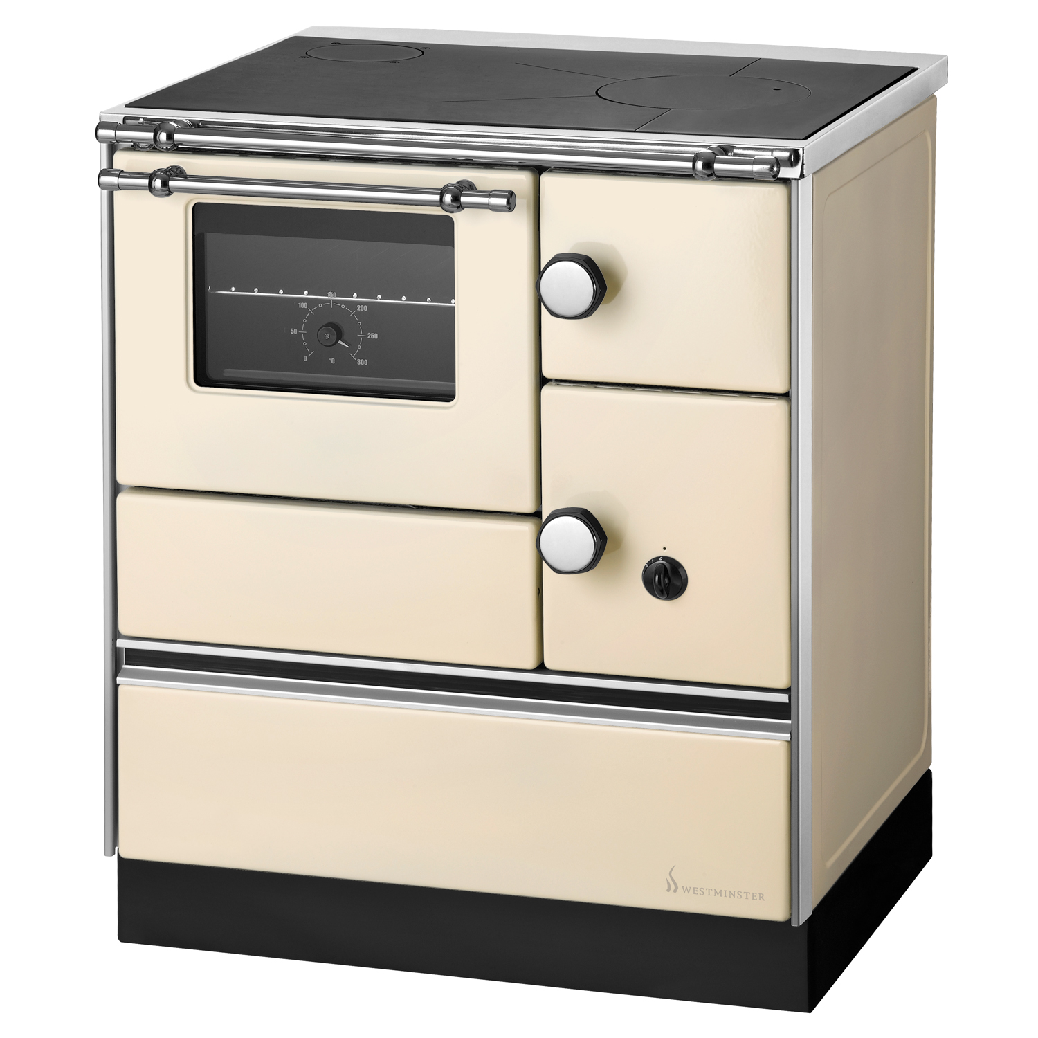 Wamsler K 176 A 70 Cuisinière en acier ivoire, four à gauche