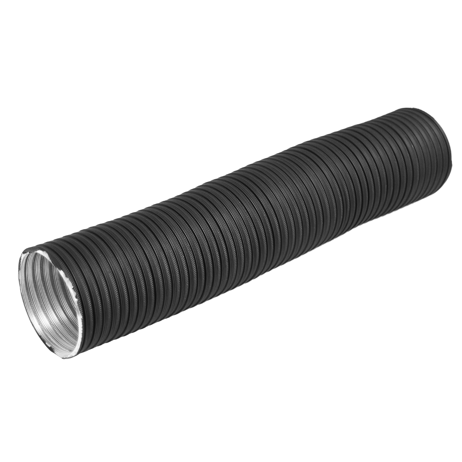 Raik Color Flex tuyau flexible en aluminium noir Ø 100 mm longueur 1,5 m, pour raccordement à l'air extérieur