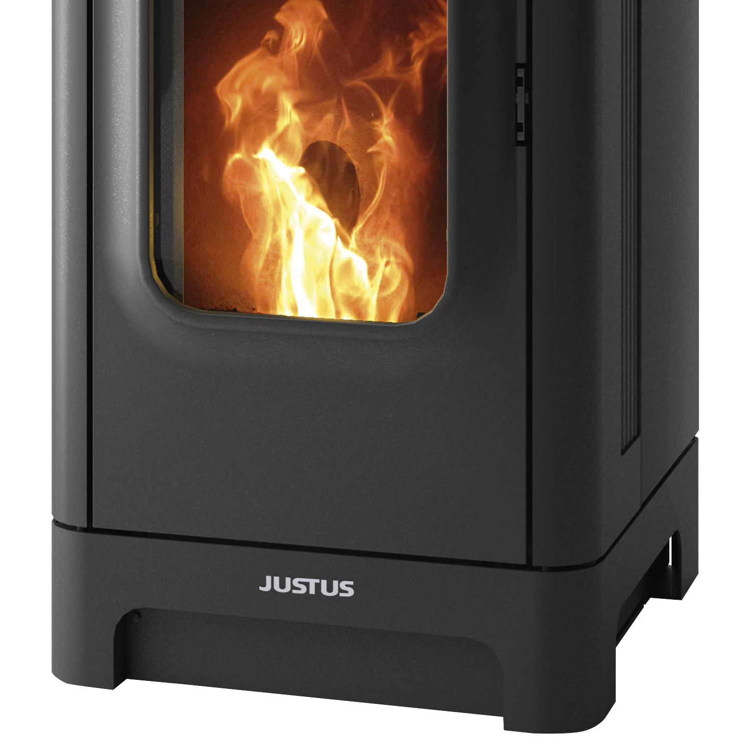 Justus Canis poêle à granulés acier noir