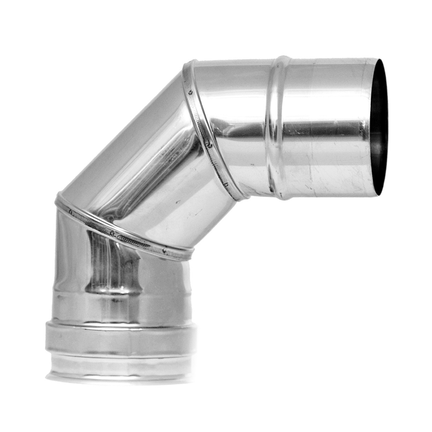 Coude de conduit de poêle / tuyau de poêle Raik 80mm - 90° INOX