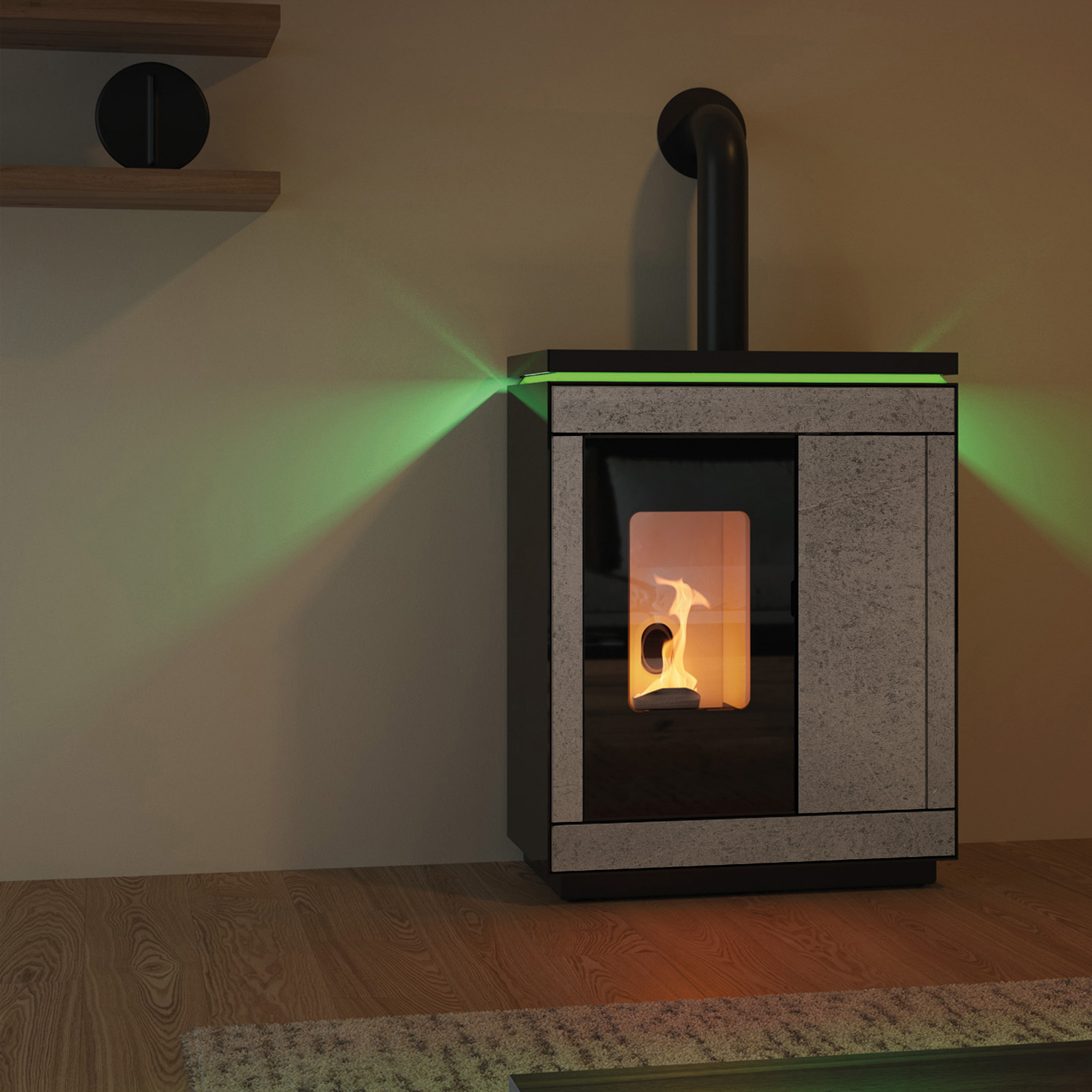 Olsberg Epana poêle à granulés pierre naturelle serpentine