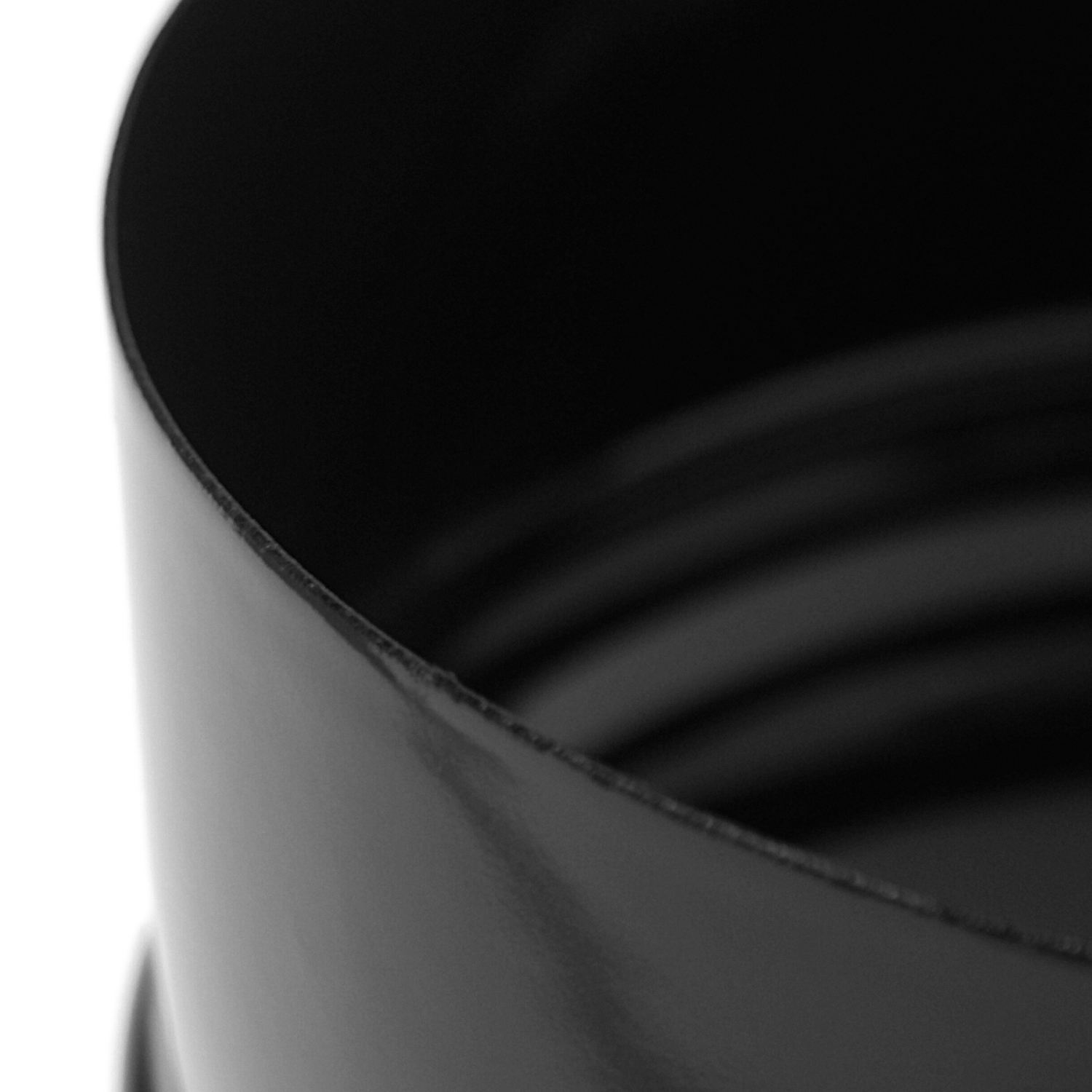 Extension de tuyau de poêle / conduit de fumée en émail 130mm - 150mm noir
