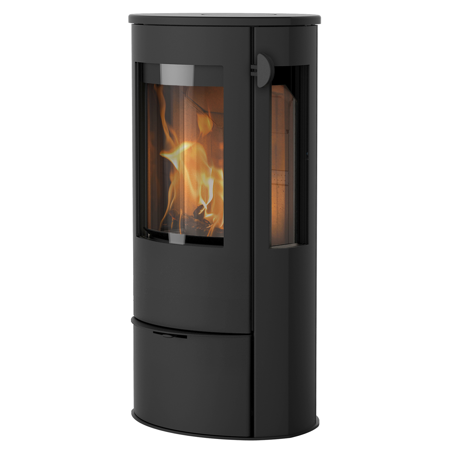 Poêle à bois Lotus Liva 5G Noir, sortie de fumée arrière