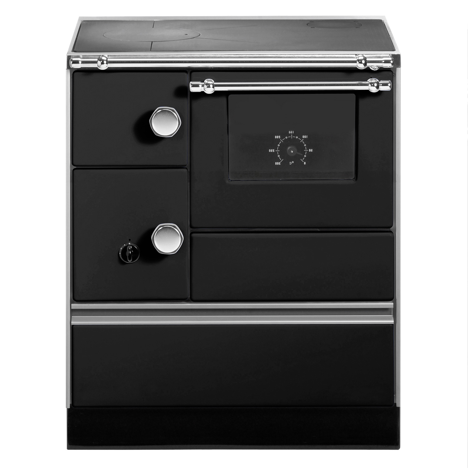 Westminster K76-70 cuisinière à bois acier noir, droite