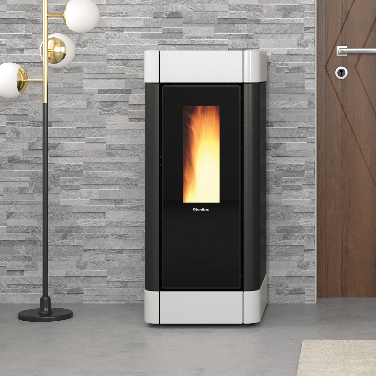 Extraflame Evolution Line Sinfony poêle à granulés acier blanc