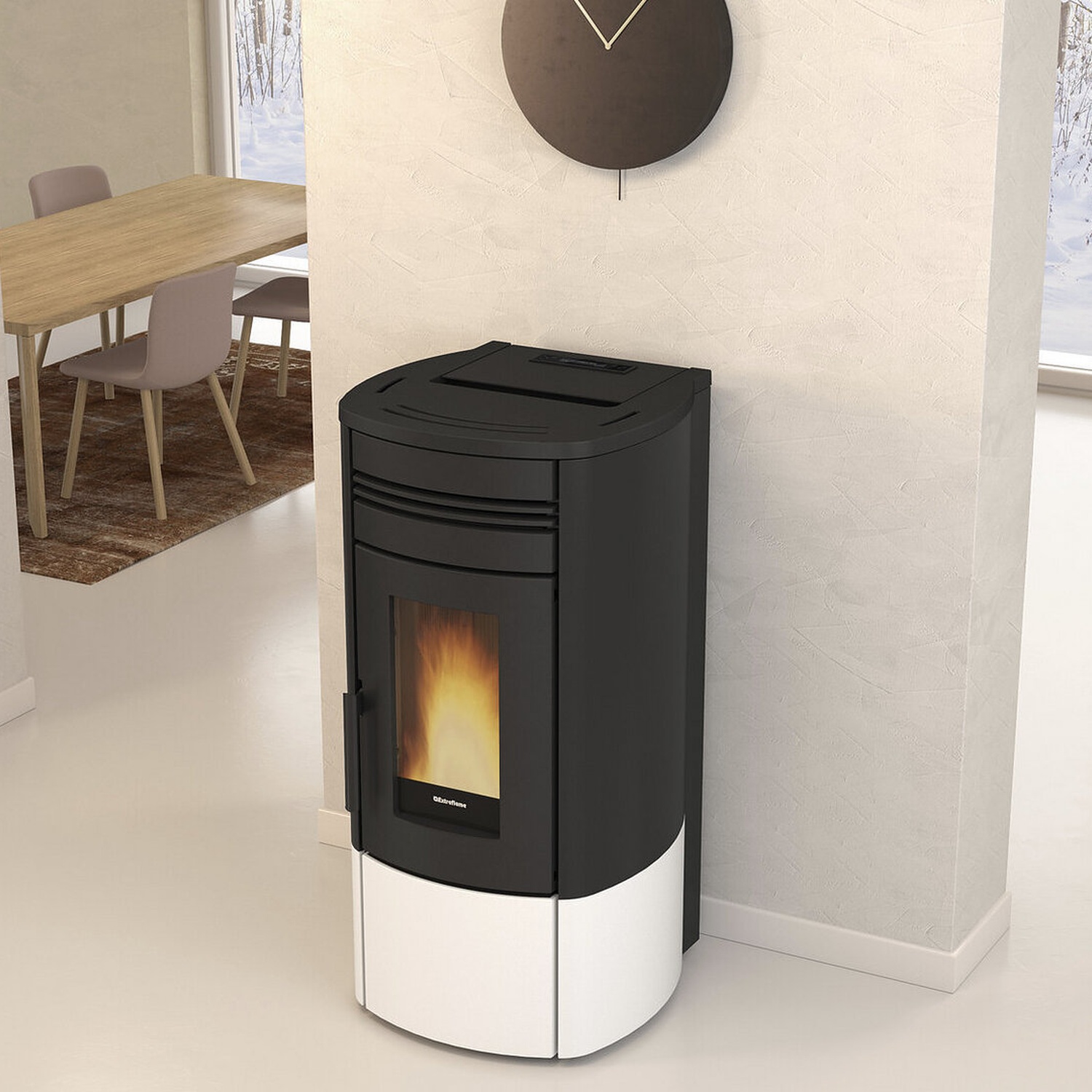 Extraflame NORIS PLUS - Blanc poêle à granulés EVOLUTION LINE