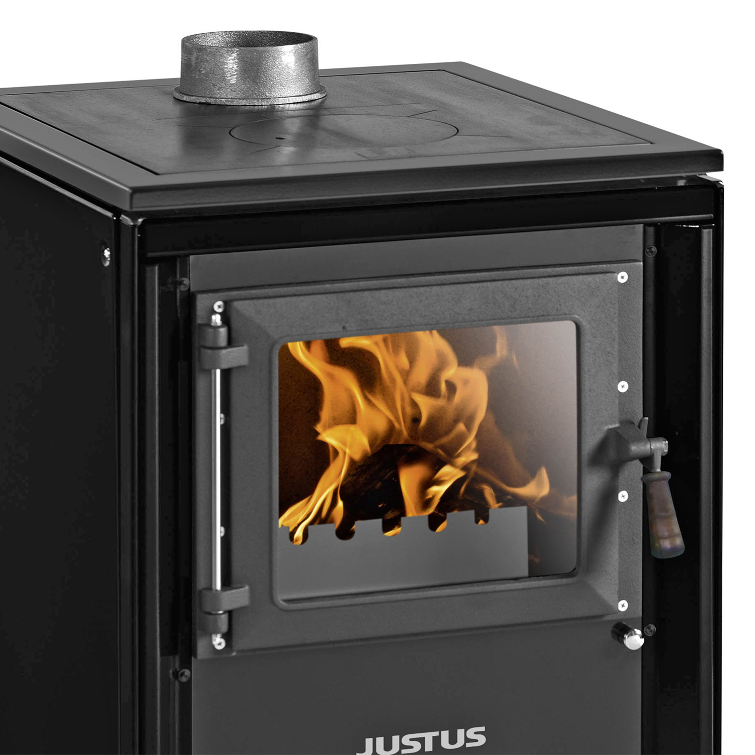 Justus Rustico-50 2.0 Poêle de cuisine Noir