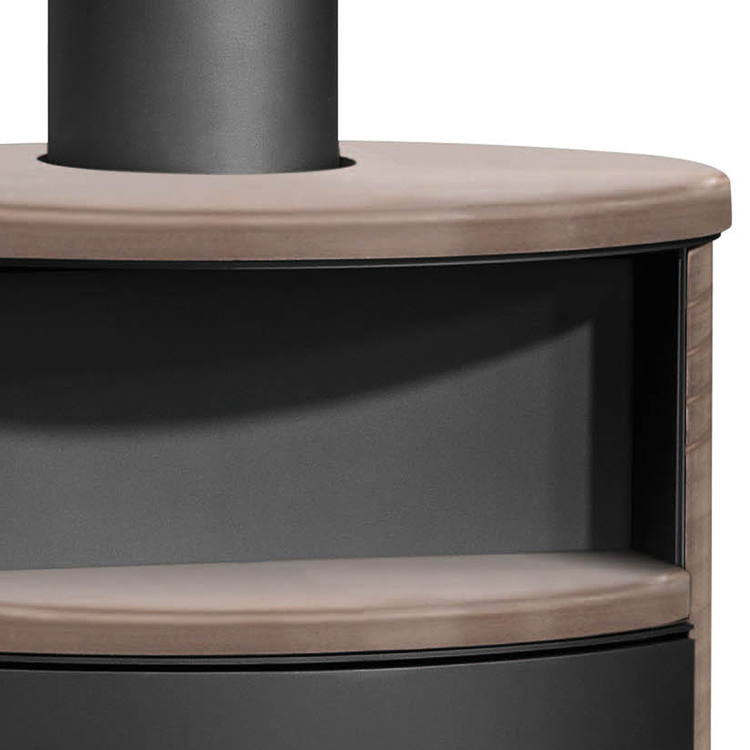 Justus Island 5 2.0 Poêle à bois Acier Noir / Céramique Grappa