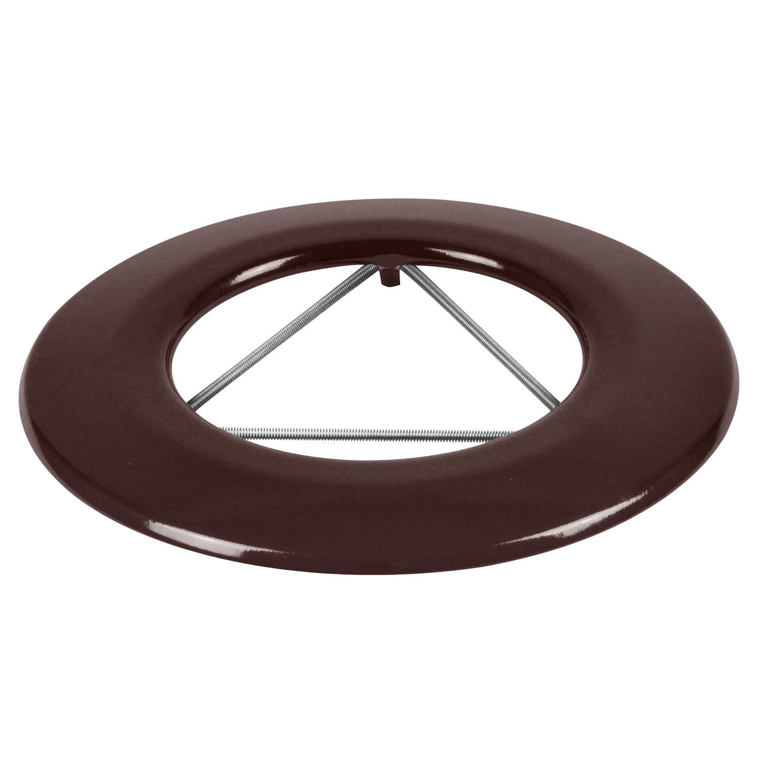 Raik Tuyau de Fumée / Tuyau de Poêle Émaillé 150mm - Rosace Murale avec Ressort Marron