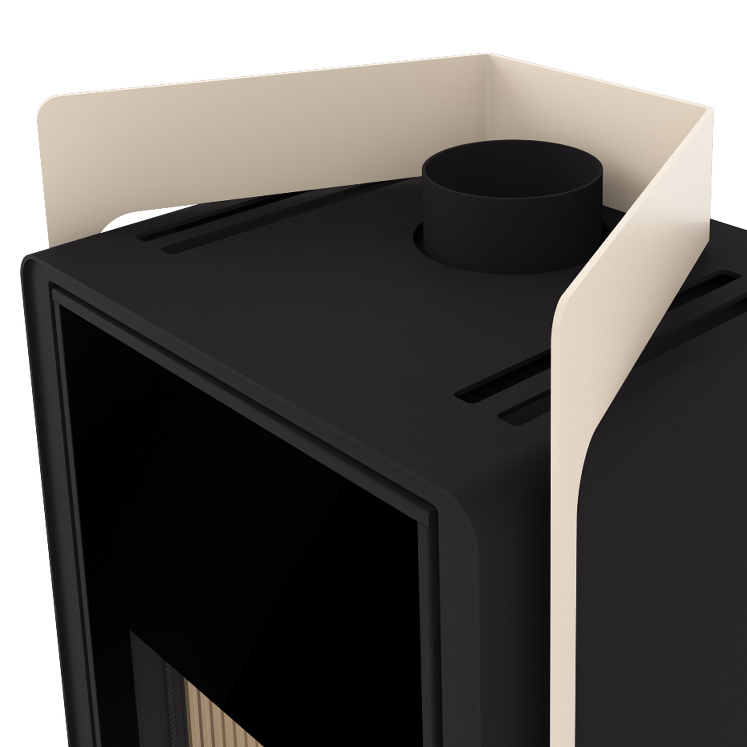 HS Flamingo Deluxe Pulau Poêle à bois Crème