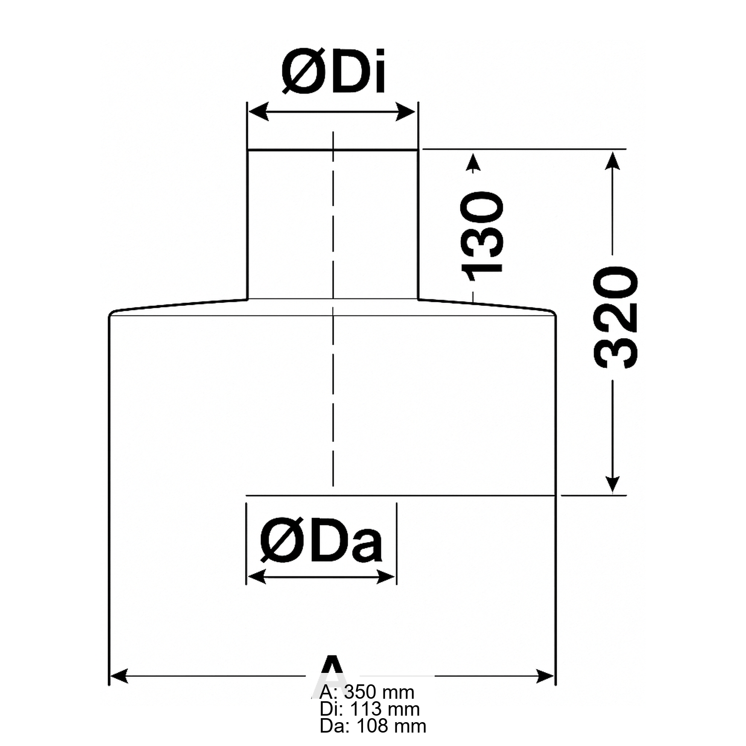 Schiedel tôle de dilatation Ø113 mm brillant