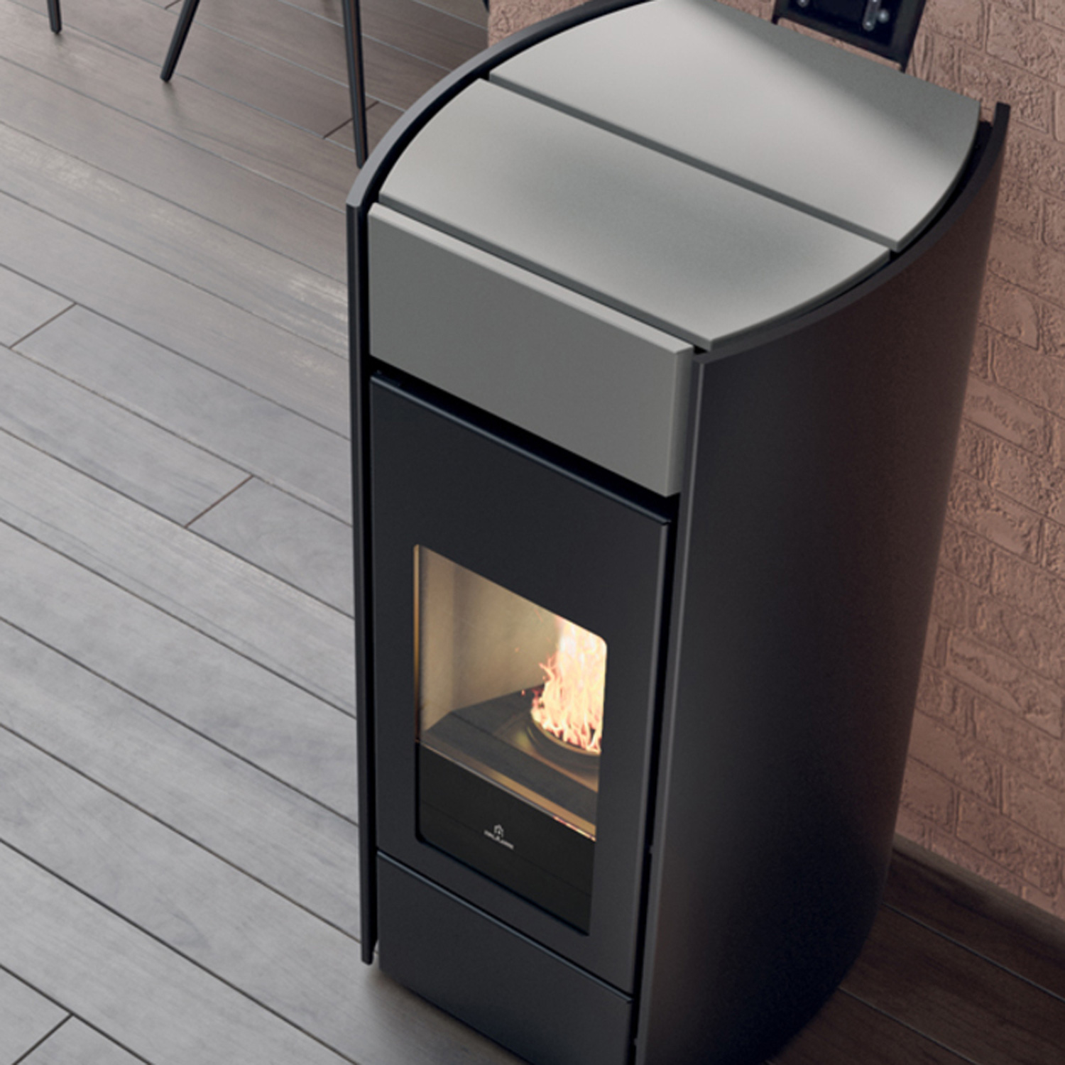 Edilkamin Myrna H15 Evo poêle à granulés hydro céramique gris clair