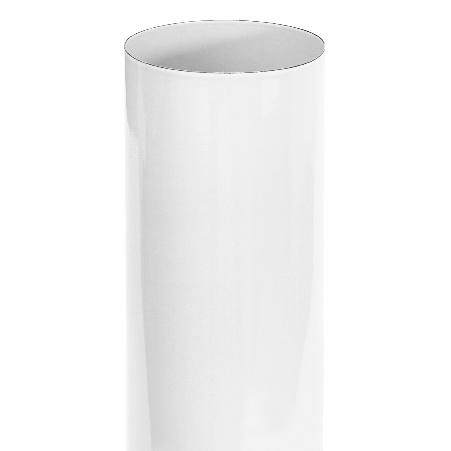 Tube de raccordement / Tuyau de poêle émaillé 130mm - 500mm Blanc