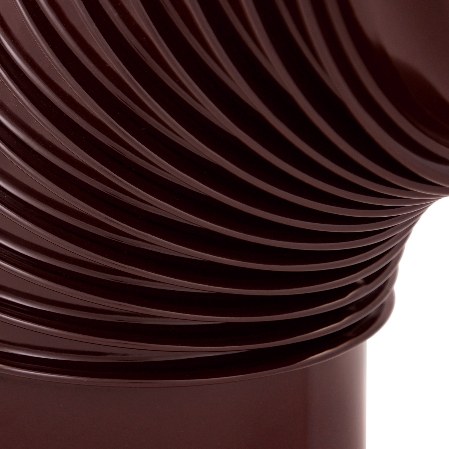 Coude de tuyau de poêle émaillé 150 mm - Coude à 90° nervuré marron