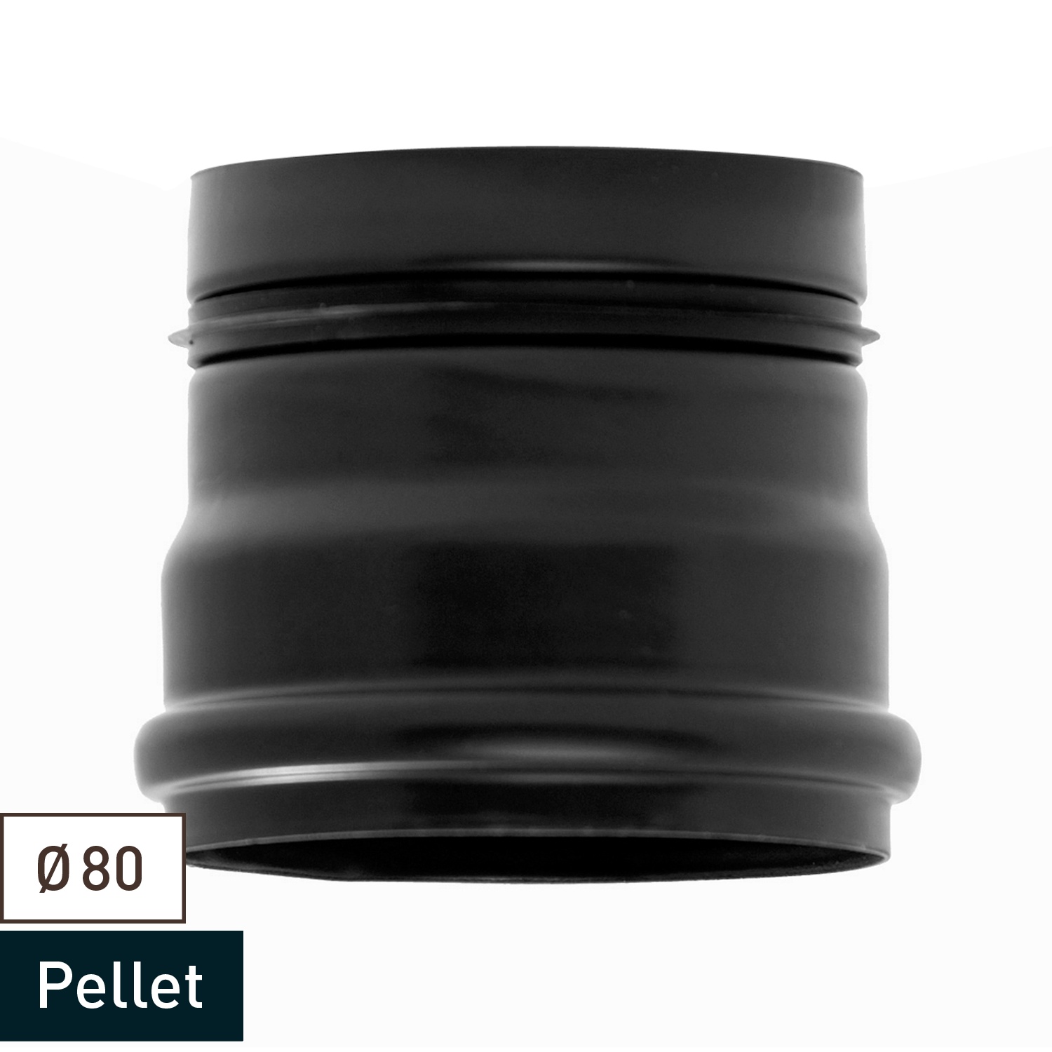 Raccord de conduit de poêle / tuyau de poêle 80mm - Pièce de raccordement pour poêle