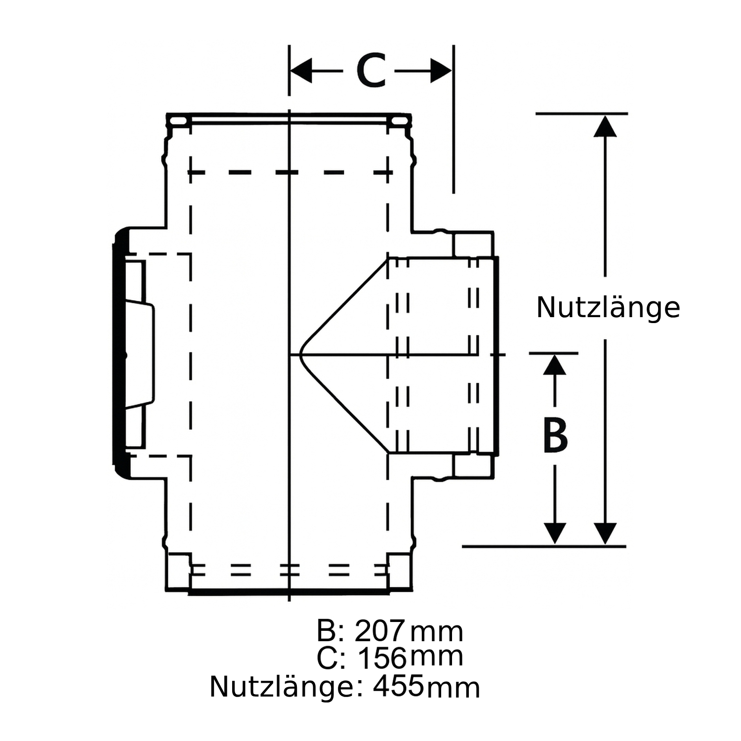 Schiedel ICS raccordement tuyaux 90° avec raccordement porte de nettoyage angulaire Ø180 double paroi brillant