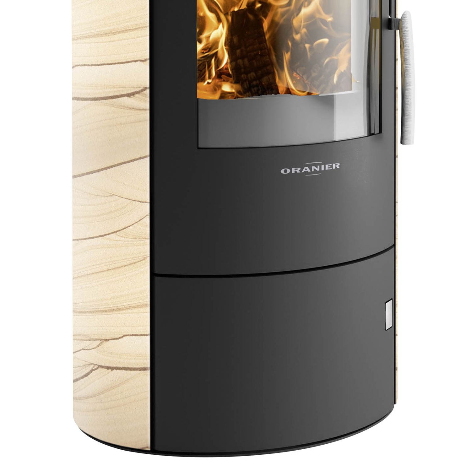 Oranier Polar 7 2.0 Poêle à bois Acier Noir / Pierre de sable