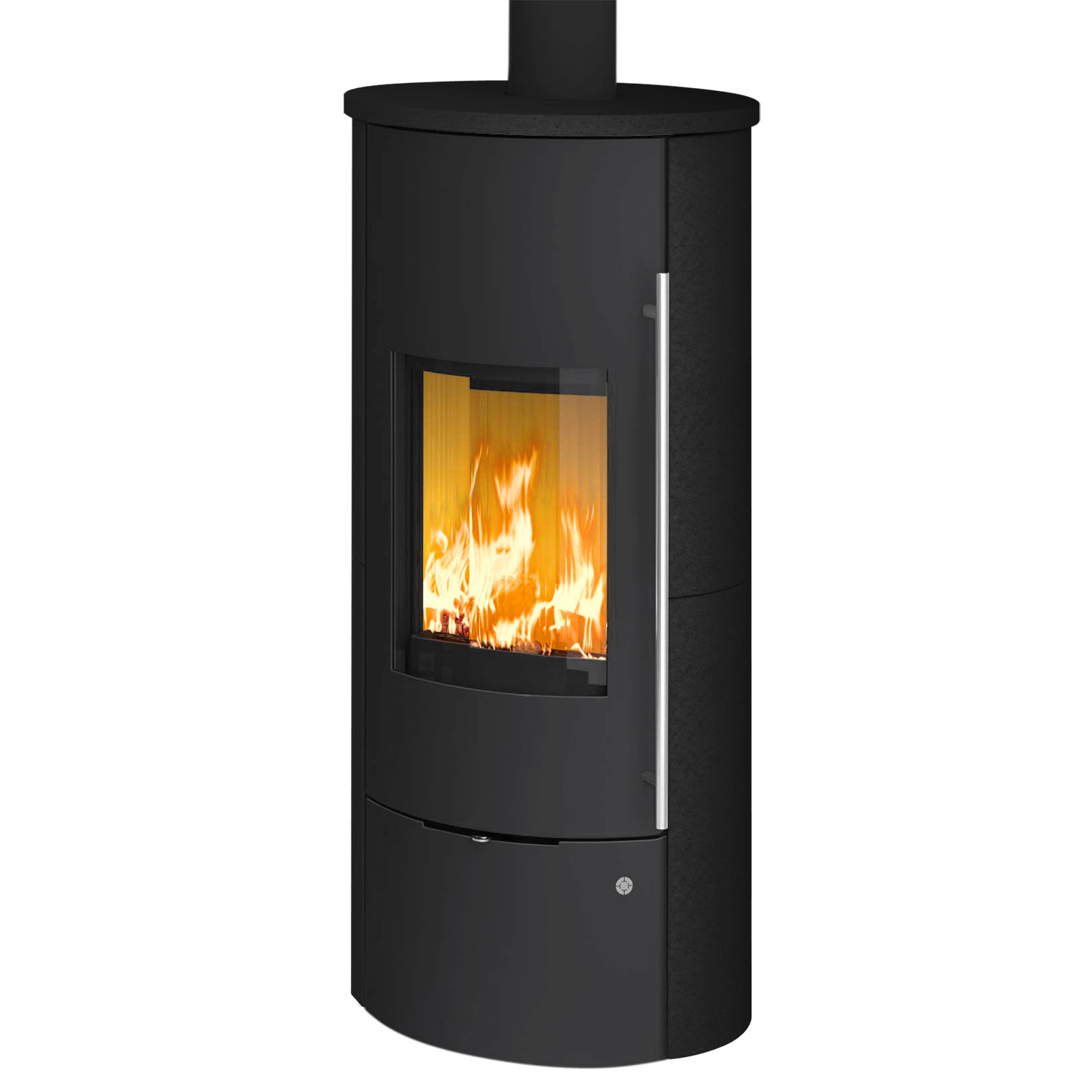 Olsberg Tolima Aqua II Compact Poêle à bois avec échangeur d'eau Acier Noir | Revêtement en céramique Hématite