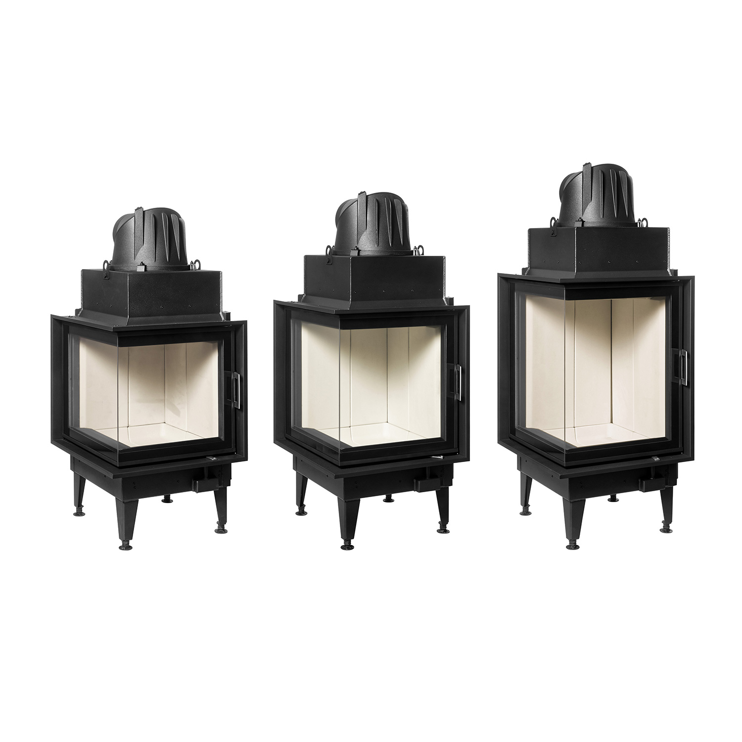 Austroflamm 55x55x57 K 3.0 Insert de cheminée angle gauche