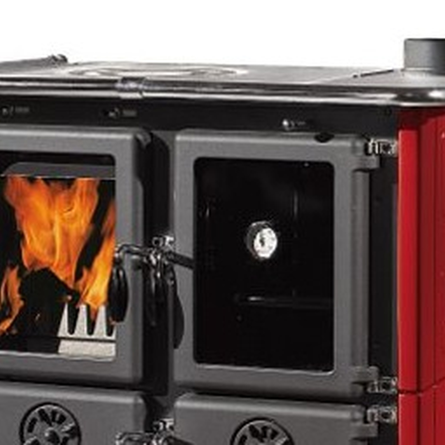 La Nordica ROSETTA.16 Majolique - rouge bordeaux cuisinière à bois