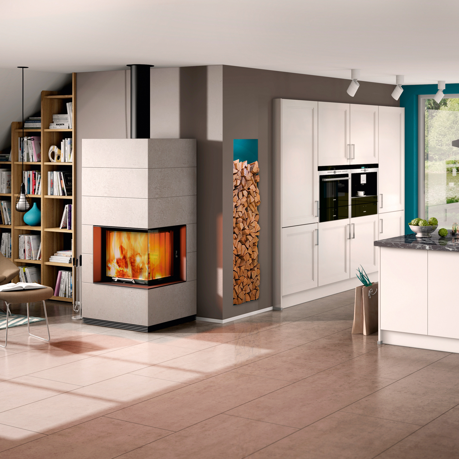 Kit de cheminée Spartherm SIM 1/3 Varia 2R-55h-4S RLU Nature