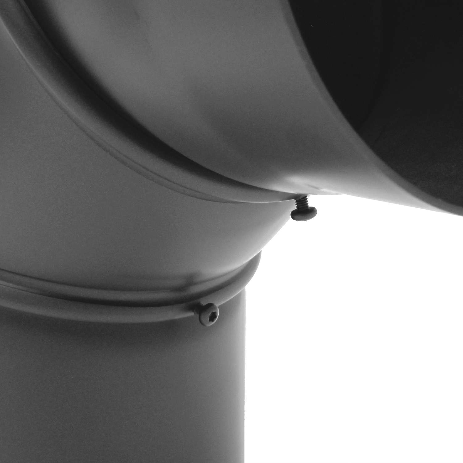 Coude de conduit de fumée Raik / Tuyau de poêle 120 mm - 0°-90° gris fonte