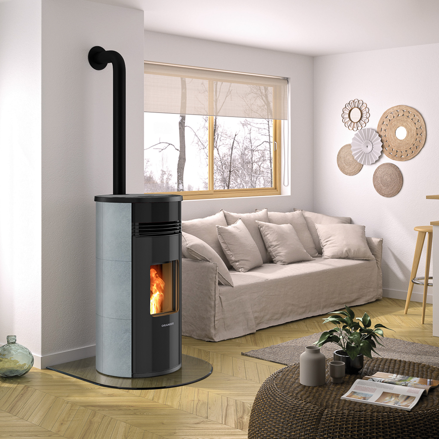 Oranier Sando 60 poêle à granulés pierre ollaire LAS