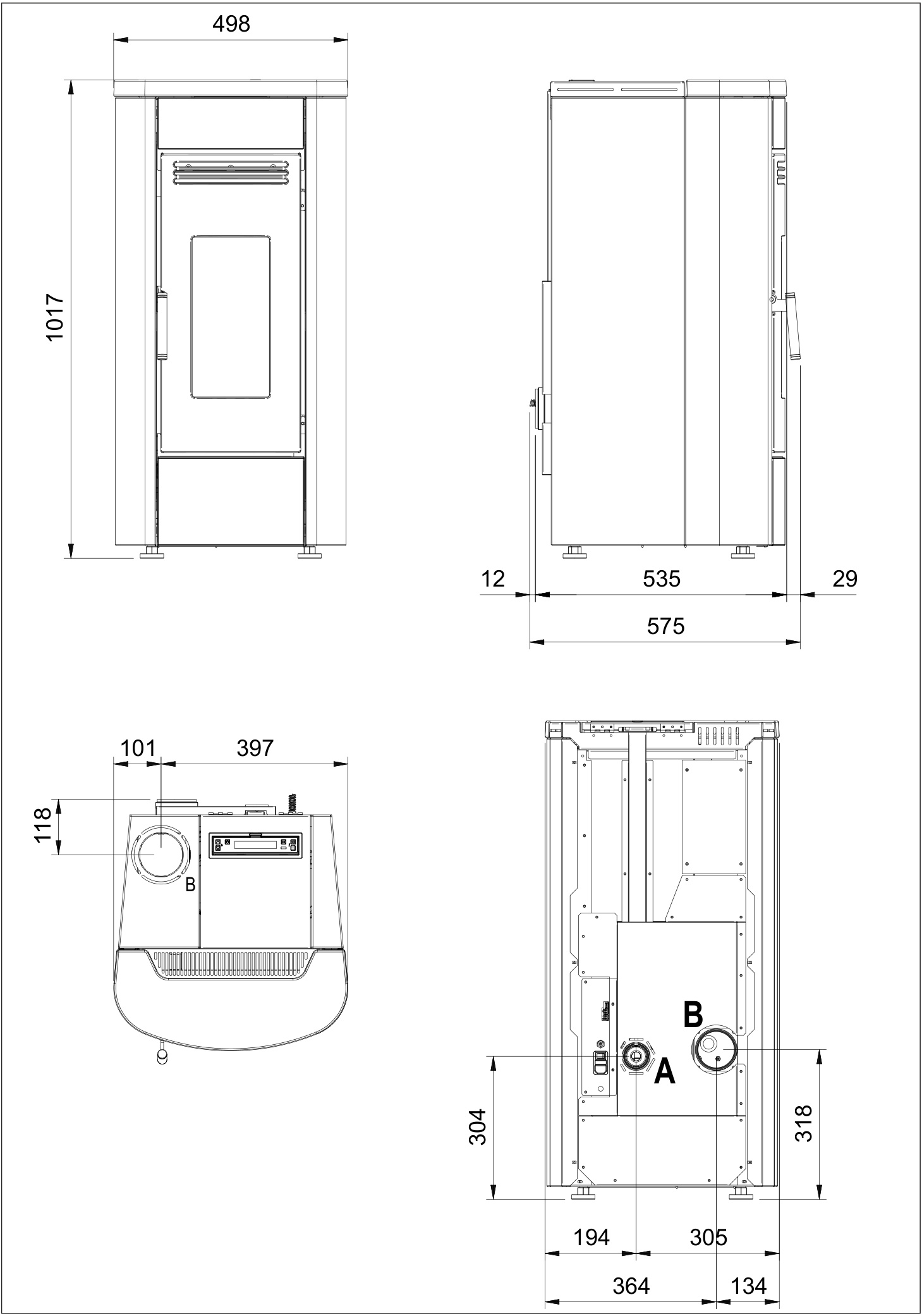 Extraflame KLAUDIA 5.0 EVO poêle à granulés